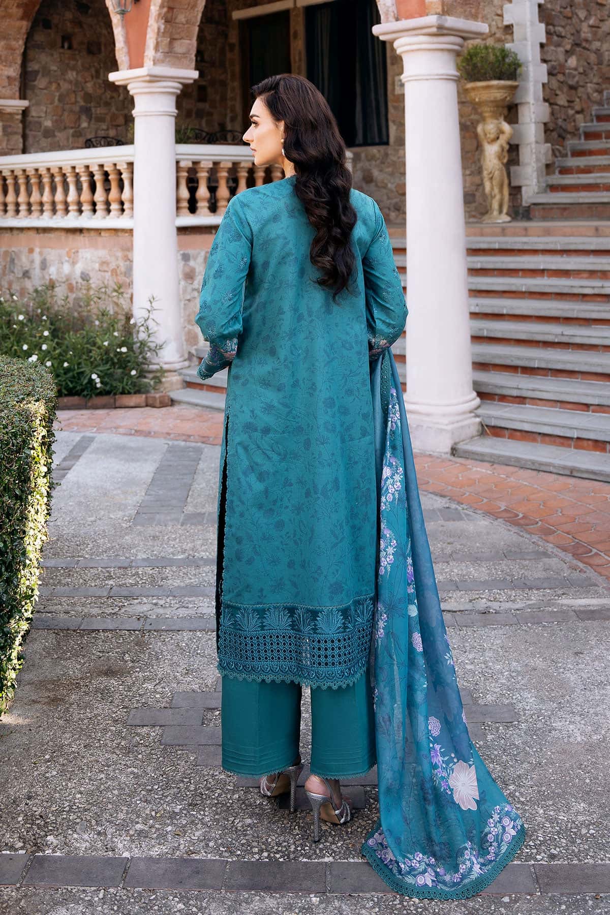 Afrozeh Damask The Holiday Edit Lawn – Eden A - Image 2