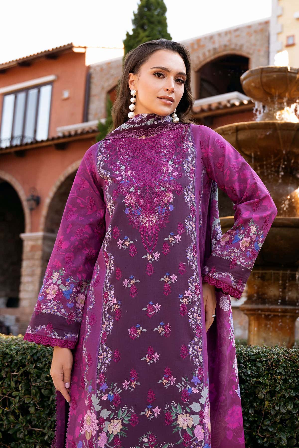 Afrozeh Damask The Holiday Edit Lawn – Eden B - Image 3