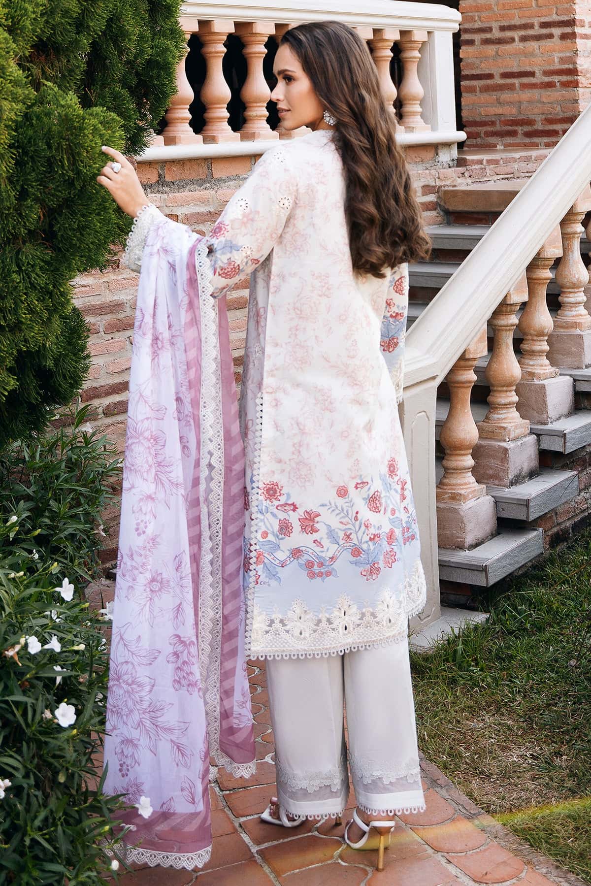 Afrozeh Damask The Holiday Edit Lawn – Opaline B - Image 2