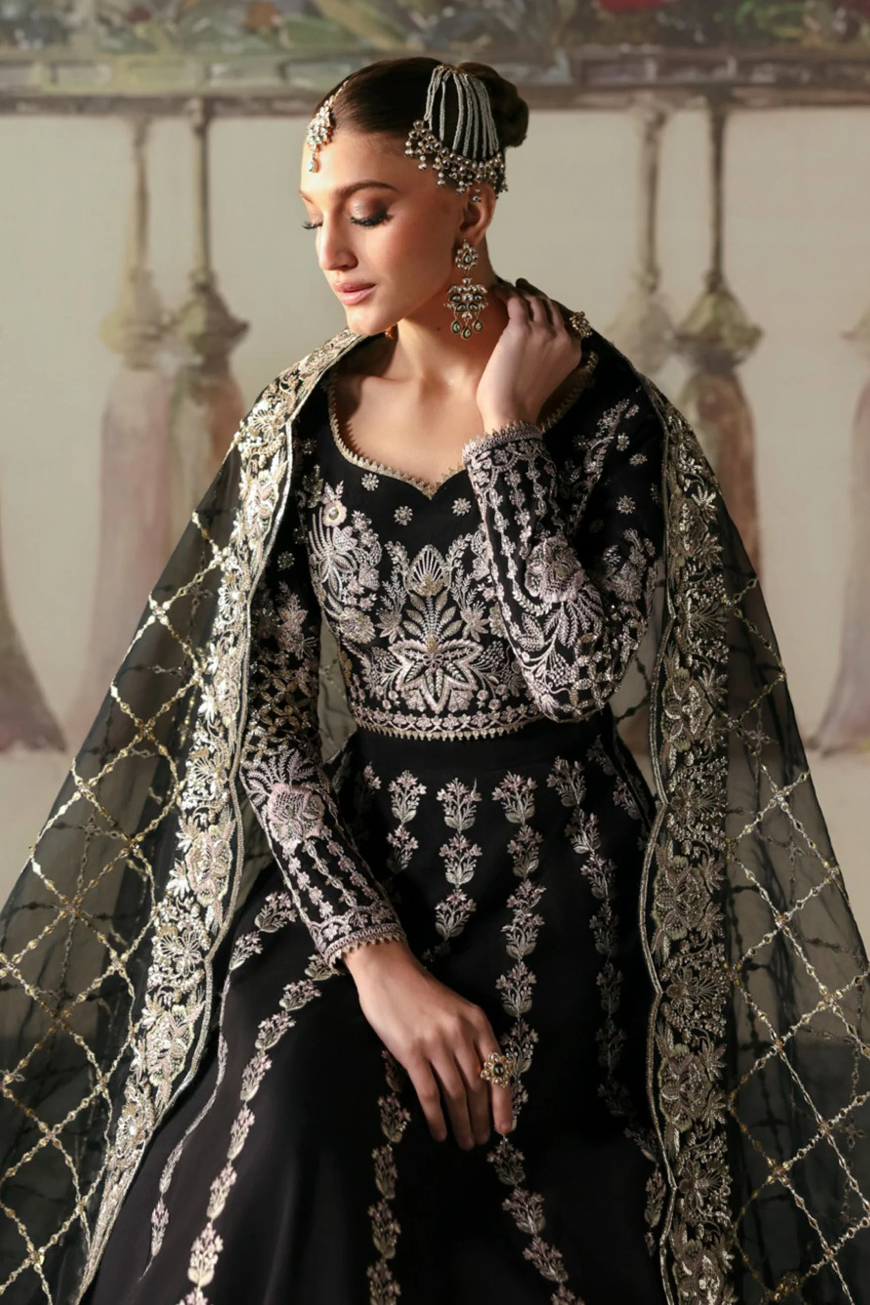Afrozeh Divani Silk Edit Formals – Husnara - Image 5