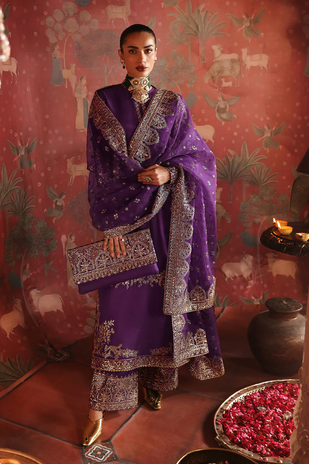 Afrozeh Divani Silk Edit Luxury Formals – Khushbu - Image 4