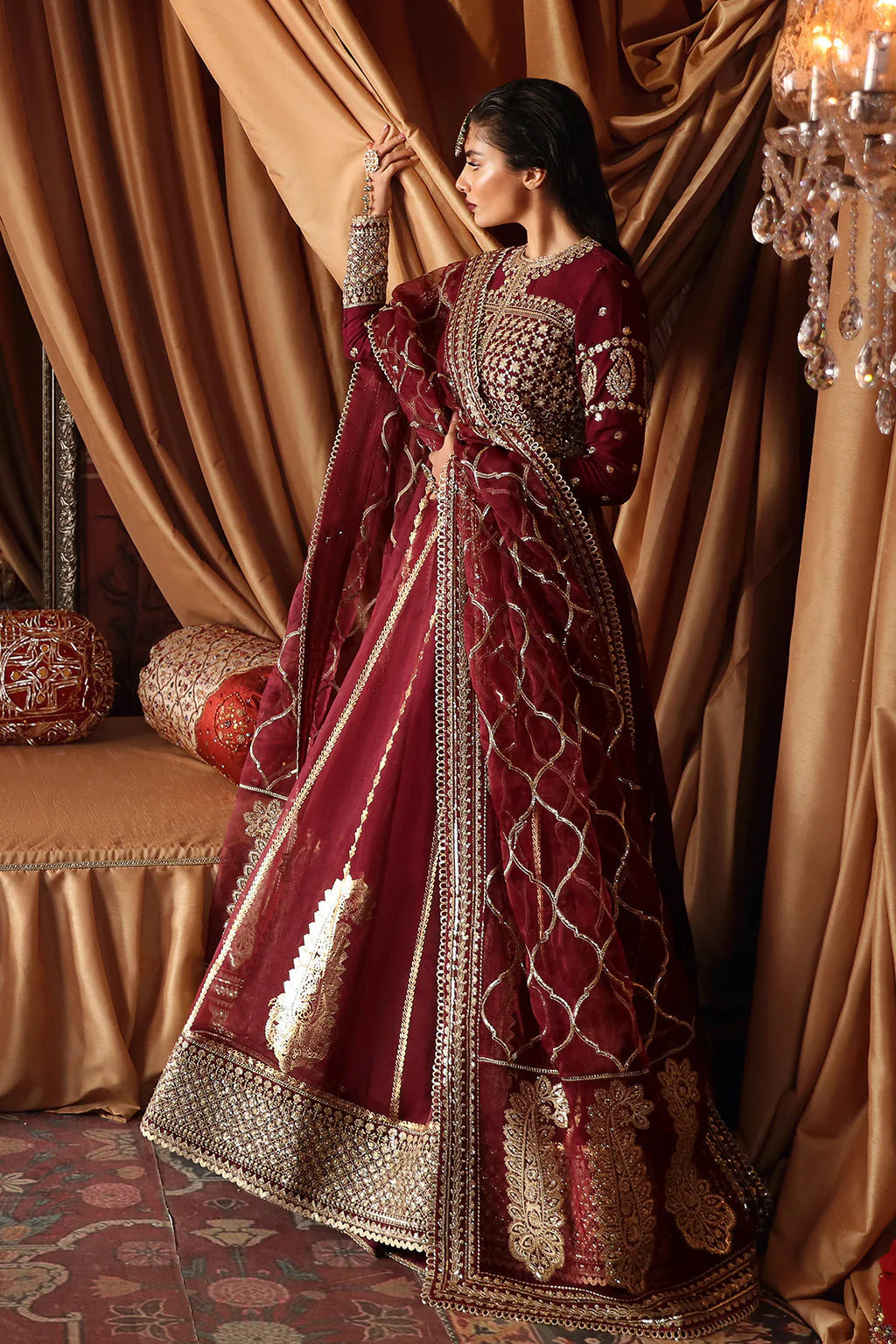 Afrozeh Divani Silk Edit Luxury Formals – Muskan - Image 4
