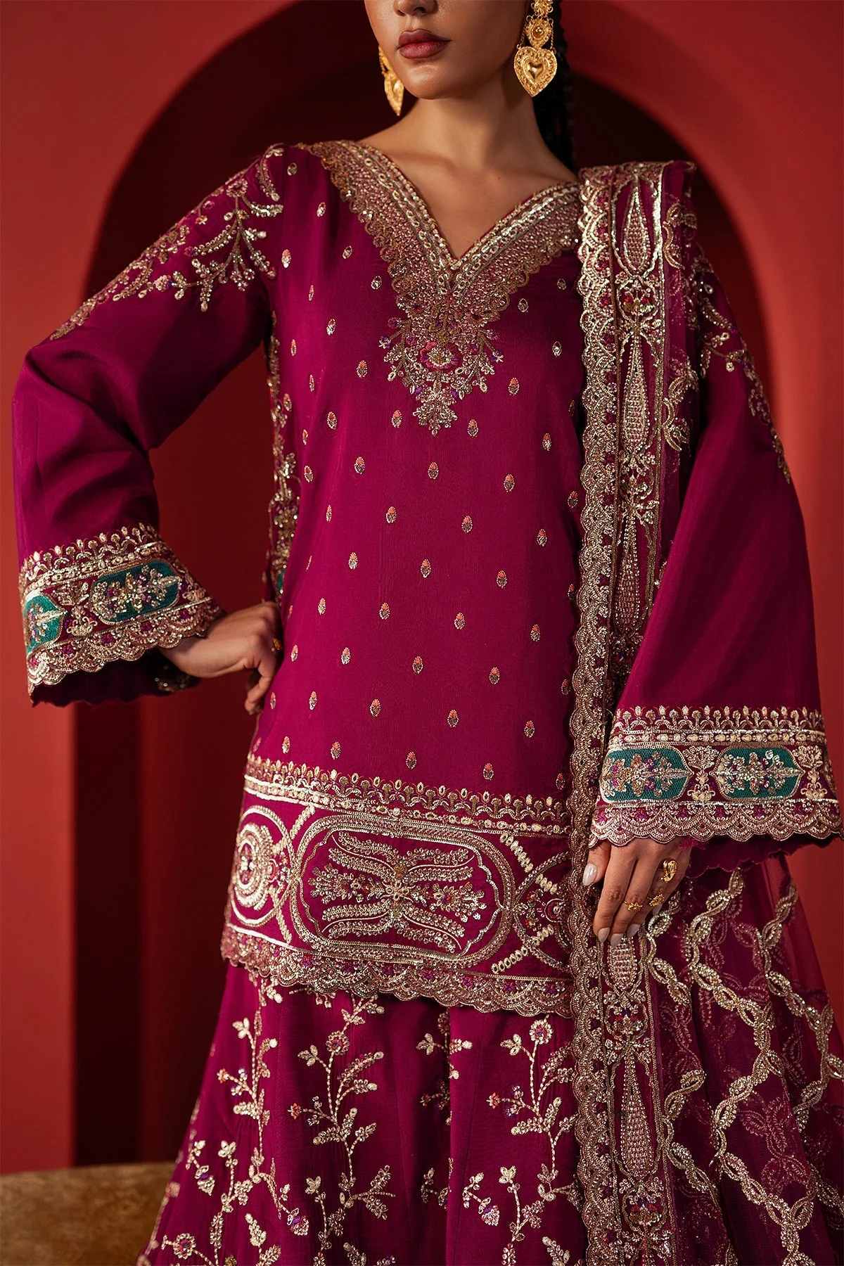 Afrozeh Divani Silk Edit Luxury Formals – Shamal - Image 3