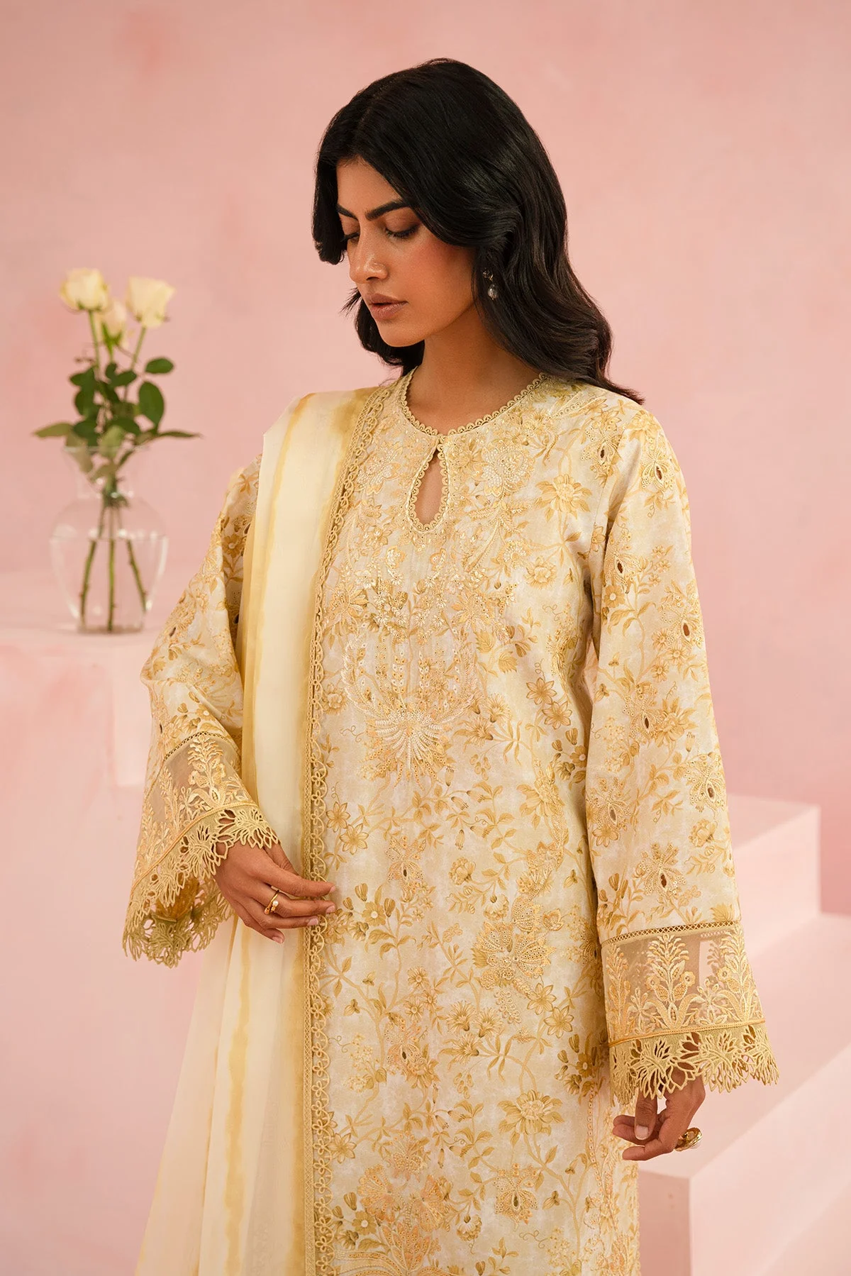 Afrozeh Floral Charm Spring/Summer Lawn – Arbor - Image 2