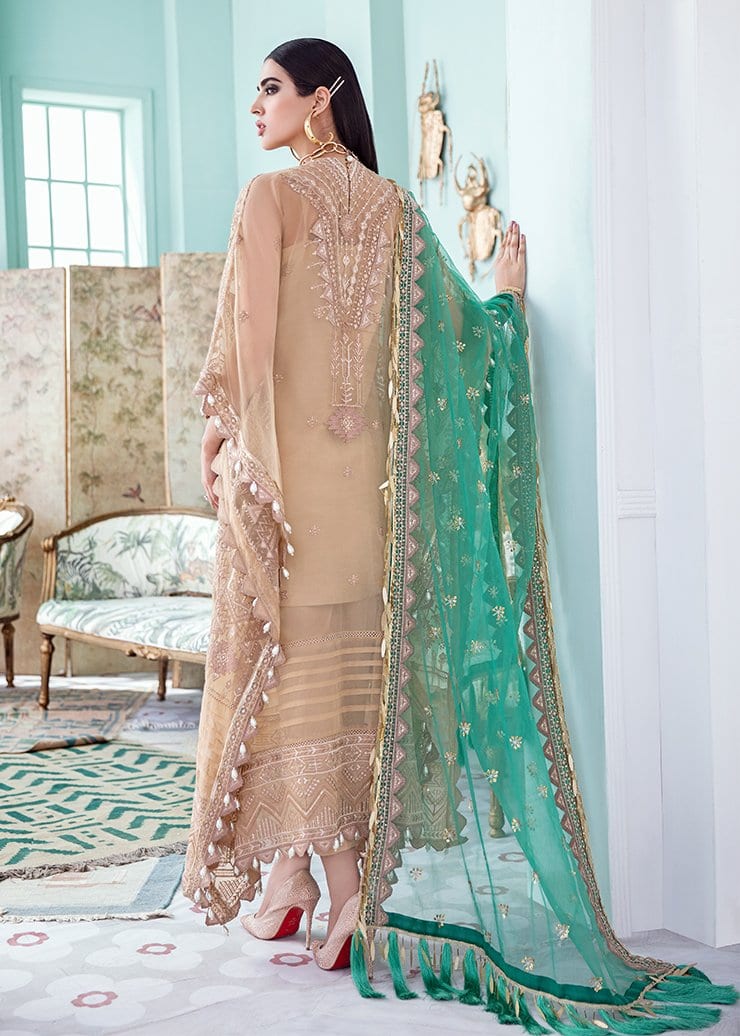 Afrozeh La Fuchsia Luxury Chiffon Collection ‘21 – Candle Light - Image 2