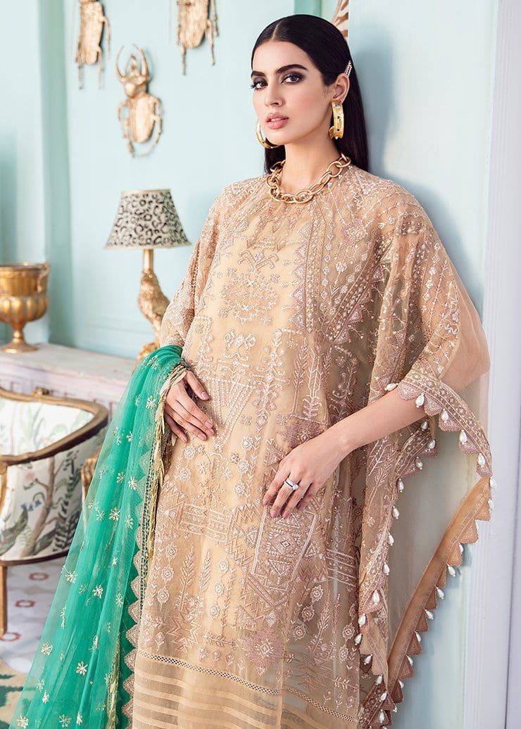 Afrozeh La Fuchsia Luxury Chiffon Collection ‘21 – Candle Light - Image 3
