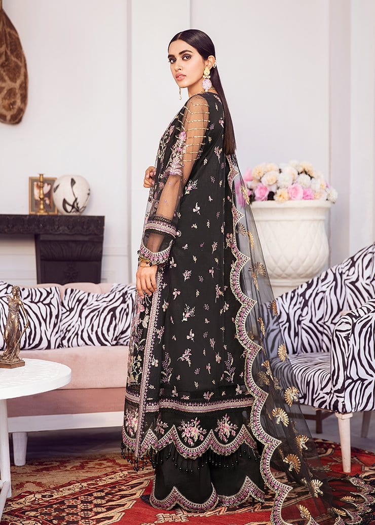 Afrozeh La Fuchsia Luxury Chiffon Collection โโ Cocktail - Image 4