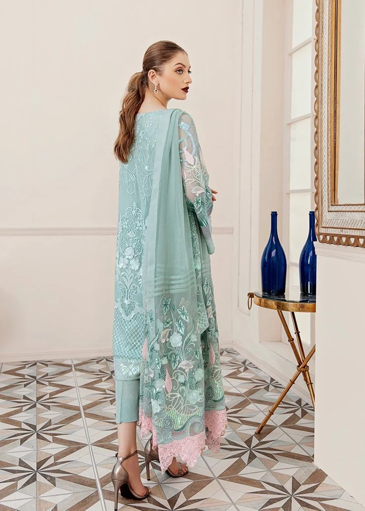 Afrozeh La Fuchsia Luxury Collection 2020 – Hazy Sky - Image 2