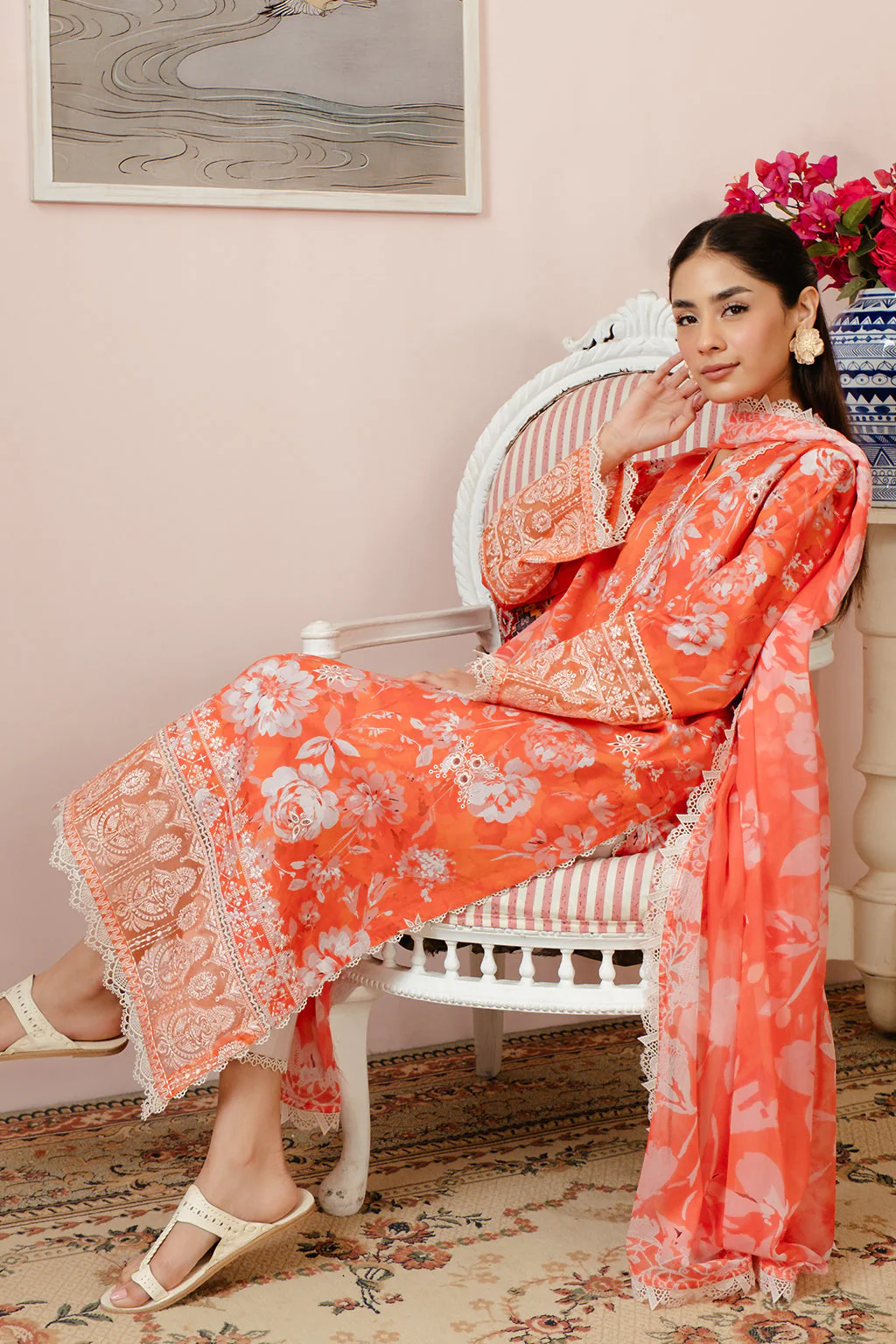 Afrozeh Malina Lawn Collection – Azlin - Image 4