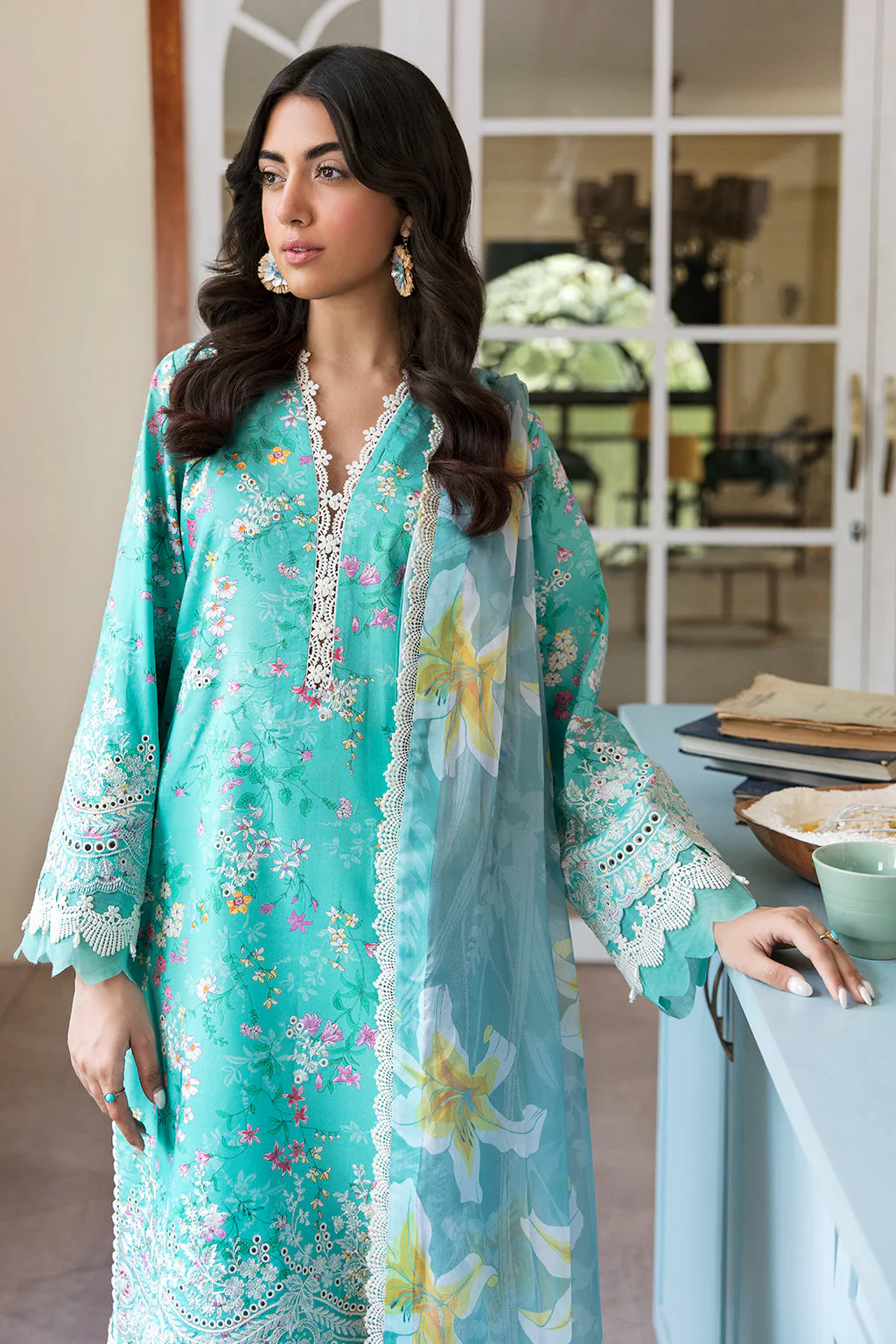 Afrozeh Printkari Lawn Collection – Seabreeze - Image 3