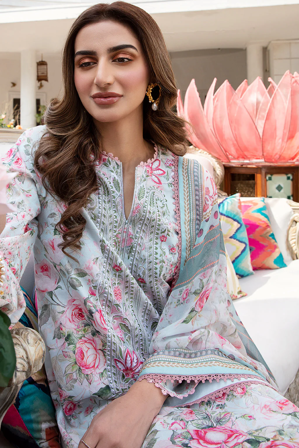 Afrozeh Rangreza Summer Edit Lawn Collection – Eunoia - Image 3