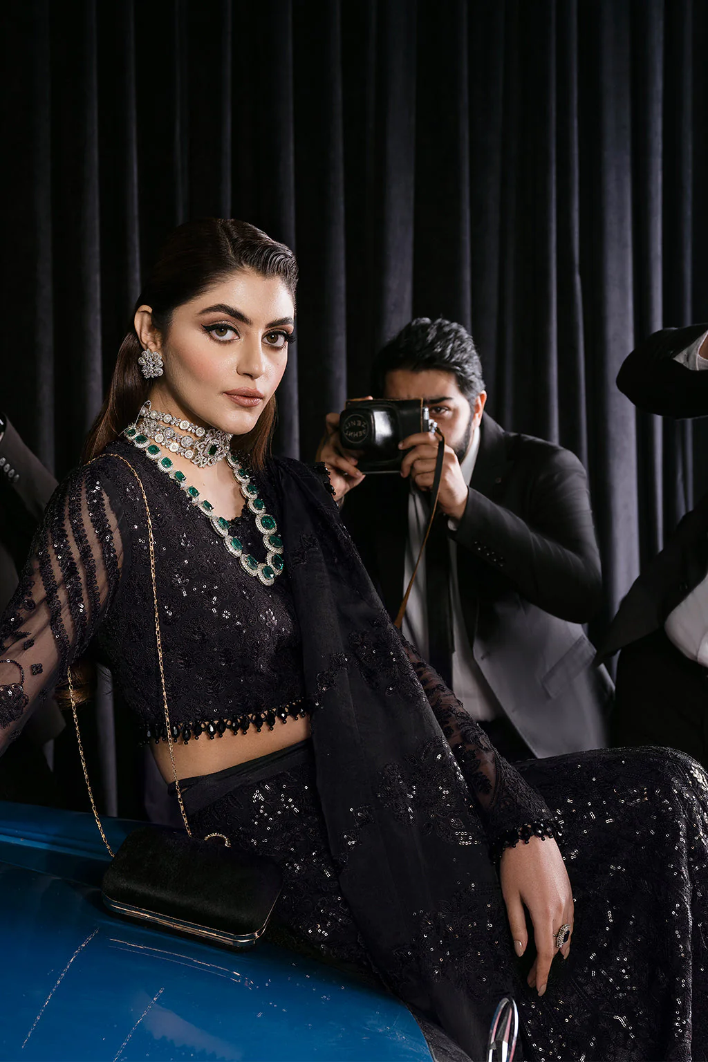 Afrozeh Starlet Luxury Formal Collection – Black Swan - Image 2
