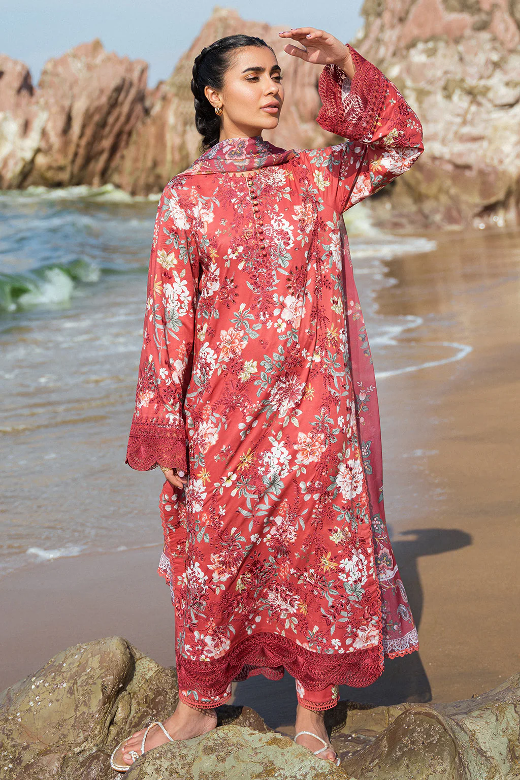 Afrozeh Summer Together Lawn Collection – Scarley - Image 2