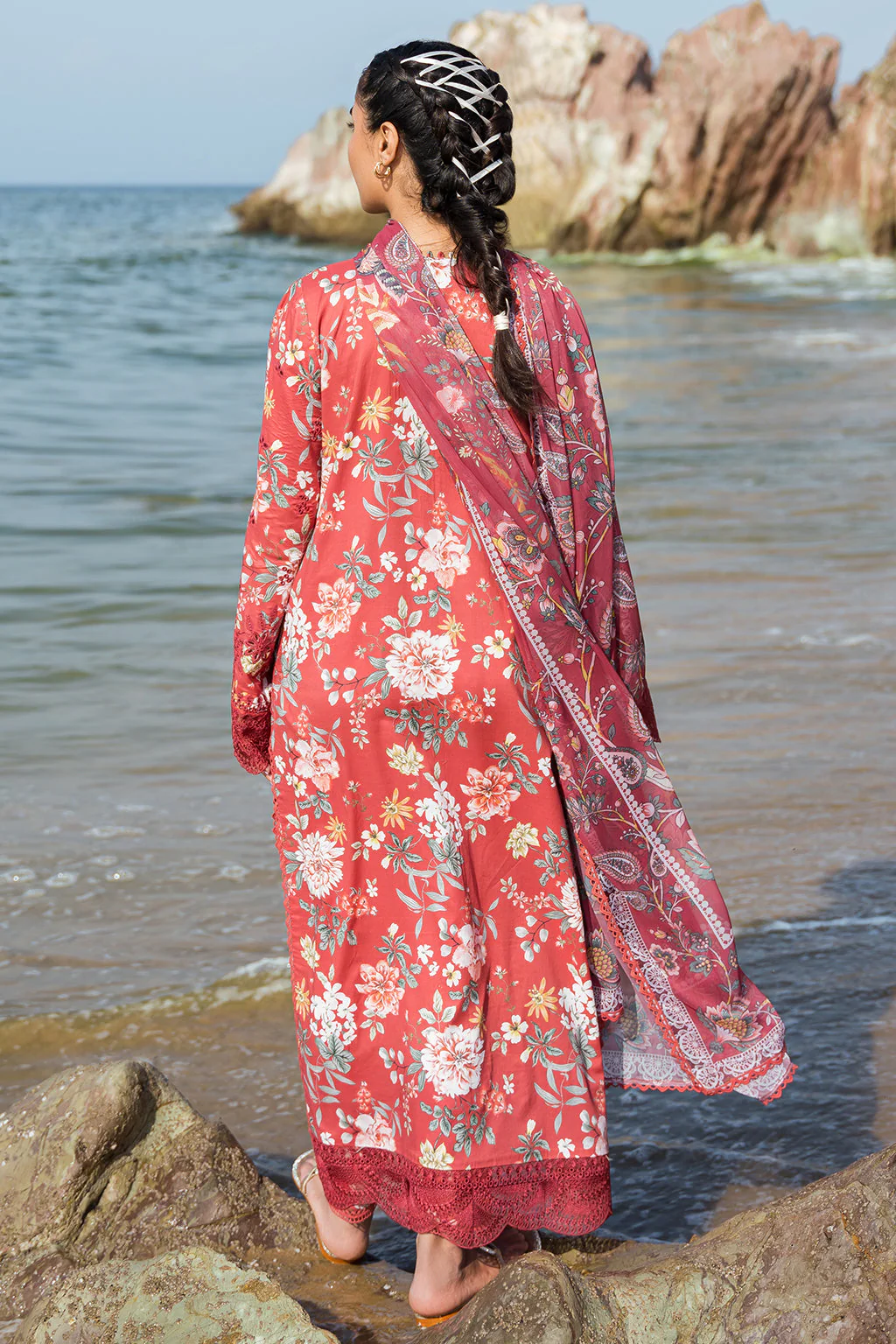 Afrozeh Summer Together Lawn Collection – Scarley - Image 3