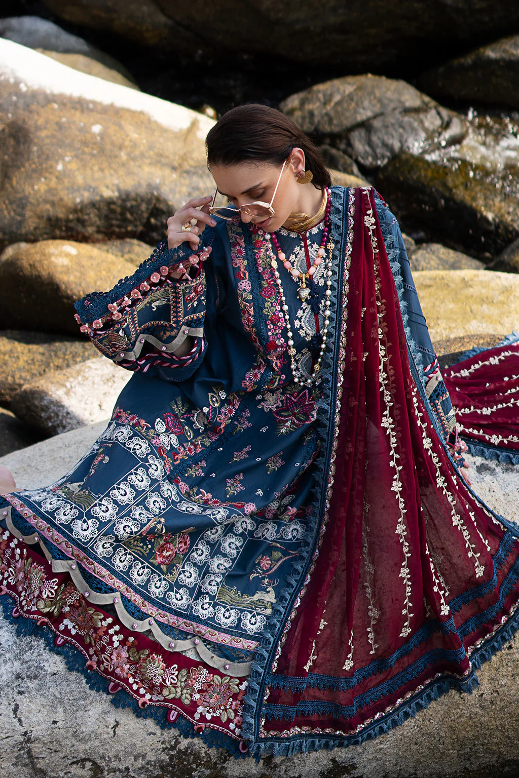 AJR Alif Signature Luxury Lawn by Abbas Jamil Rajpoot – Ayra - Image 3