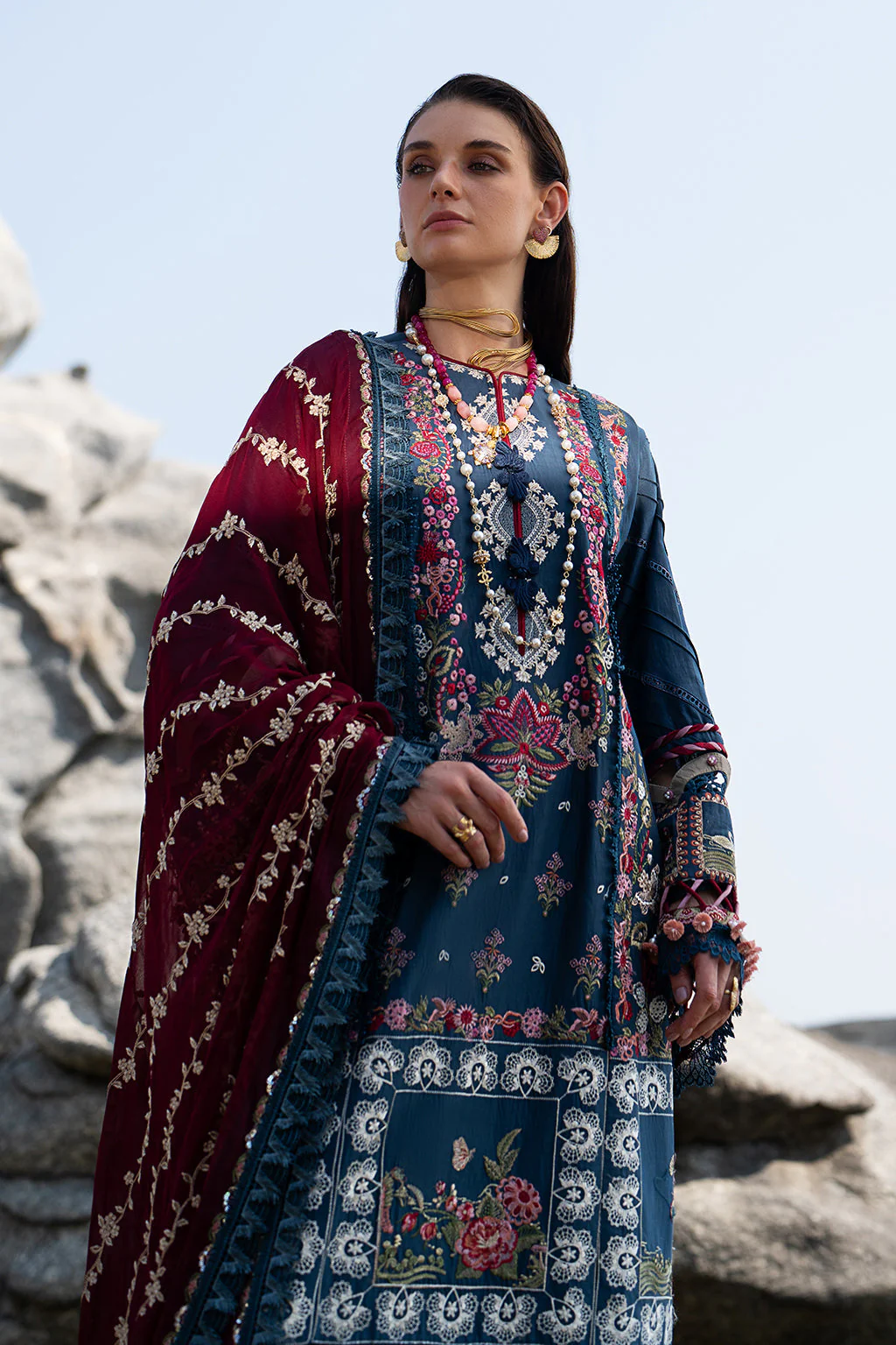 AJR Alif Signature Luxury Lawn by Abbas Jamil Rajpoot – Ayra - Image 4