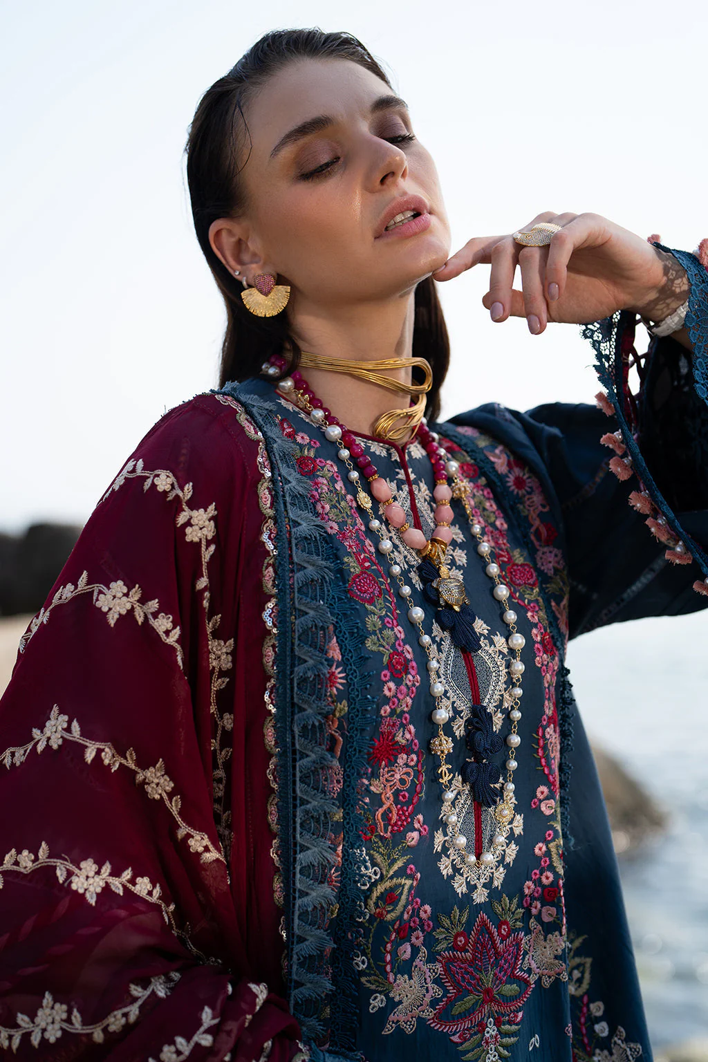 AJR Alif Signature Luxury Lawn by Abbas Jamil Rajpoot – Ayra - Image 5