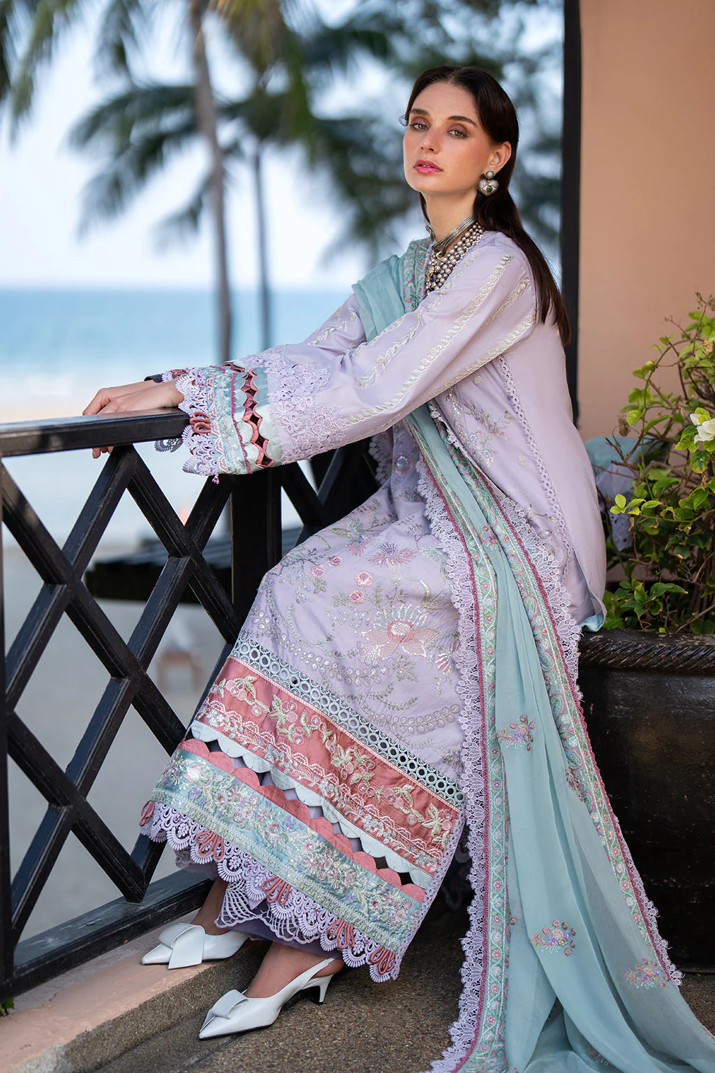 AJR Alif Signature Luxury Lawn by Abbas Jamil Rajpoot – Castle - Image 2