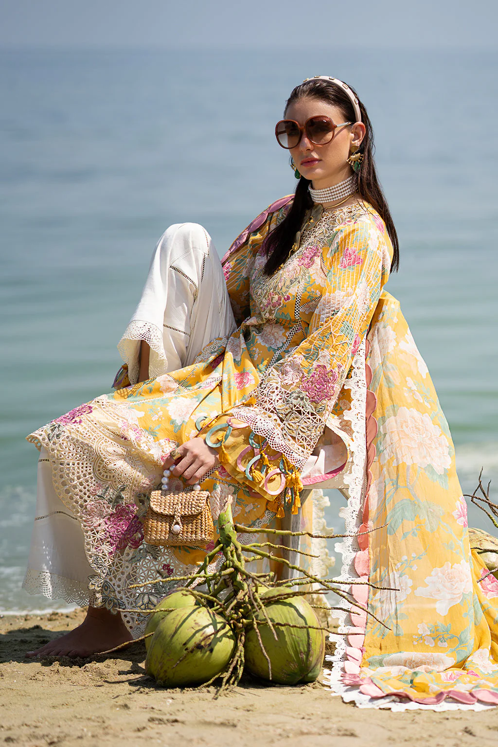 AJR Alif Signature Luxury Lawn by Abbas Jamil Rajpoot – Sunlit - Image 3