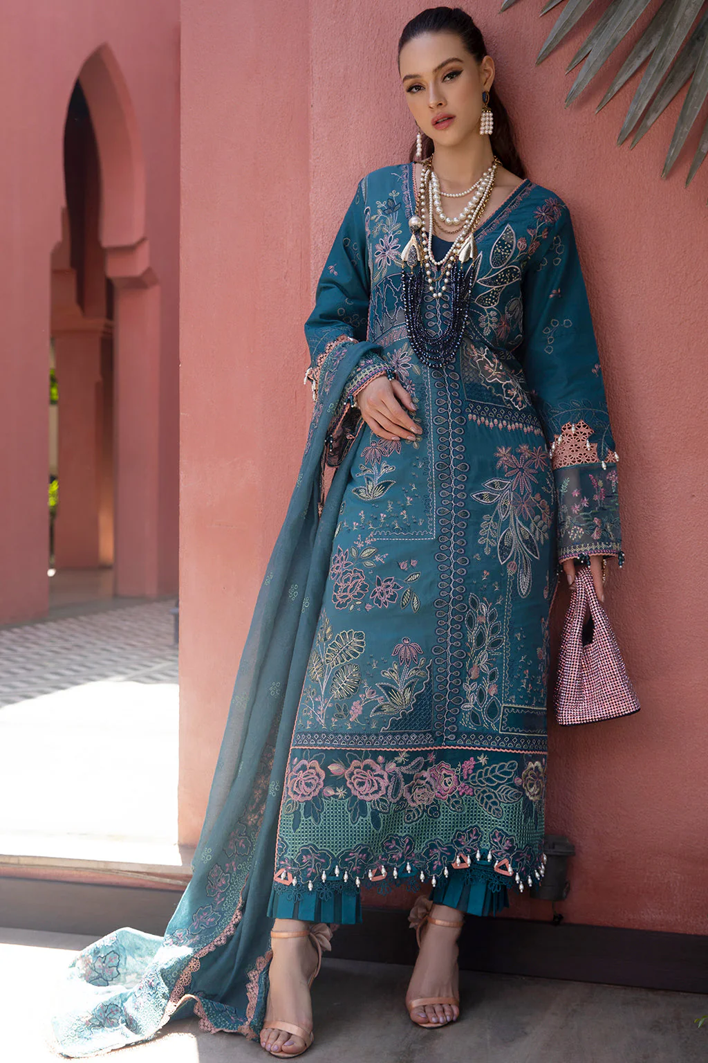 AJR Moksha Alif Luxury Lawn Collection – Naqsh - Image 3