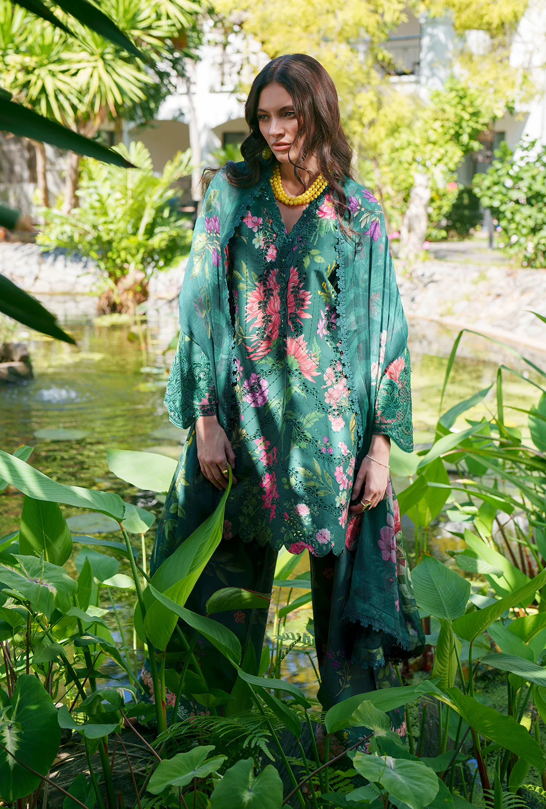 AJR Printed Chikankari Lawn – Tali - Image 3