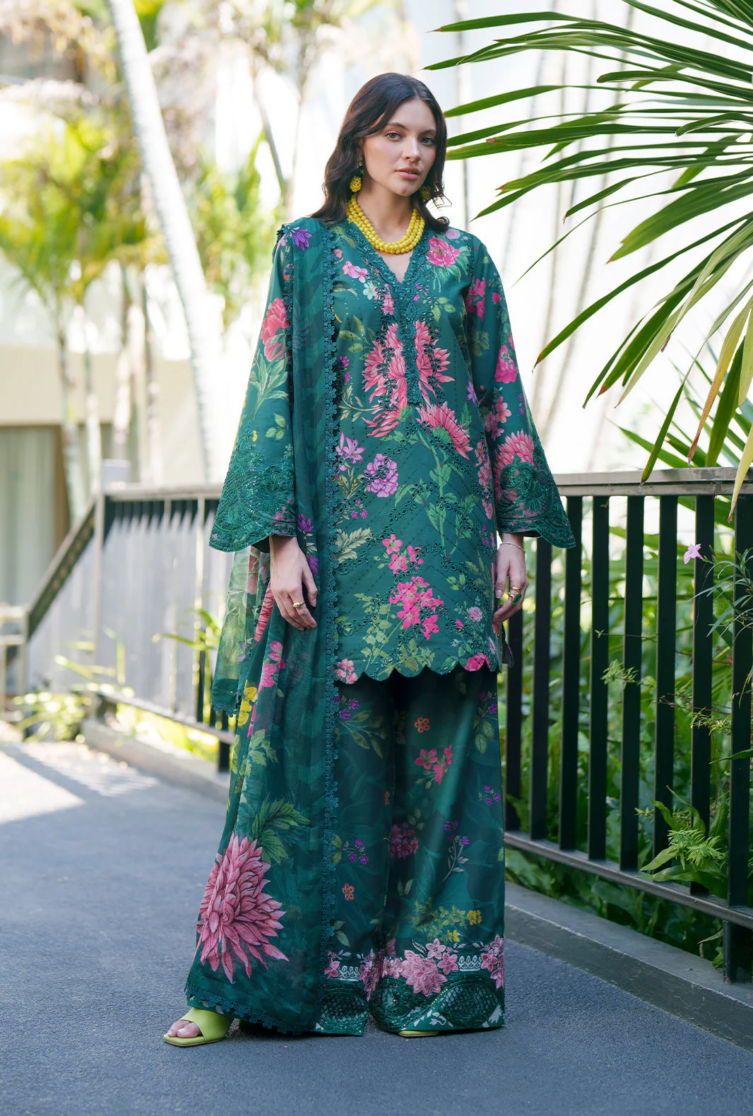 AJR Printed Chikankari Lawn – Tali - Image 4