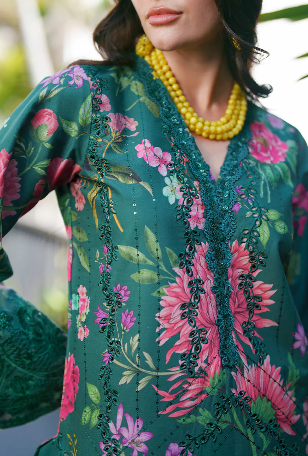 AJR Printed Chikankari Lawn – Tali - Image 9