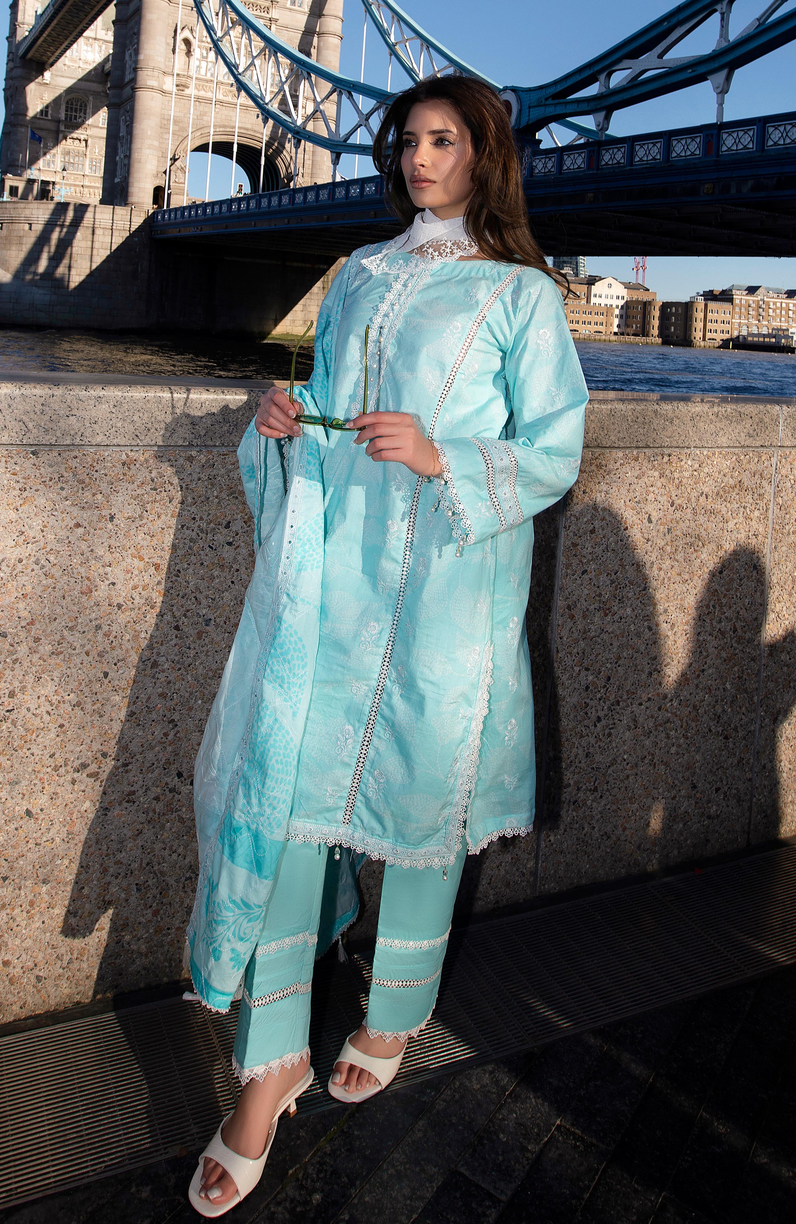 Al Zohaib Dhagakari Lawn – DKE-26-08 - Image 3