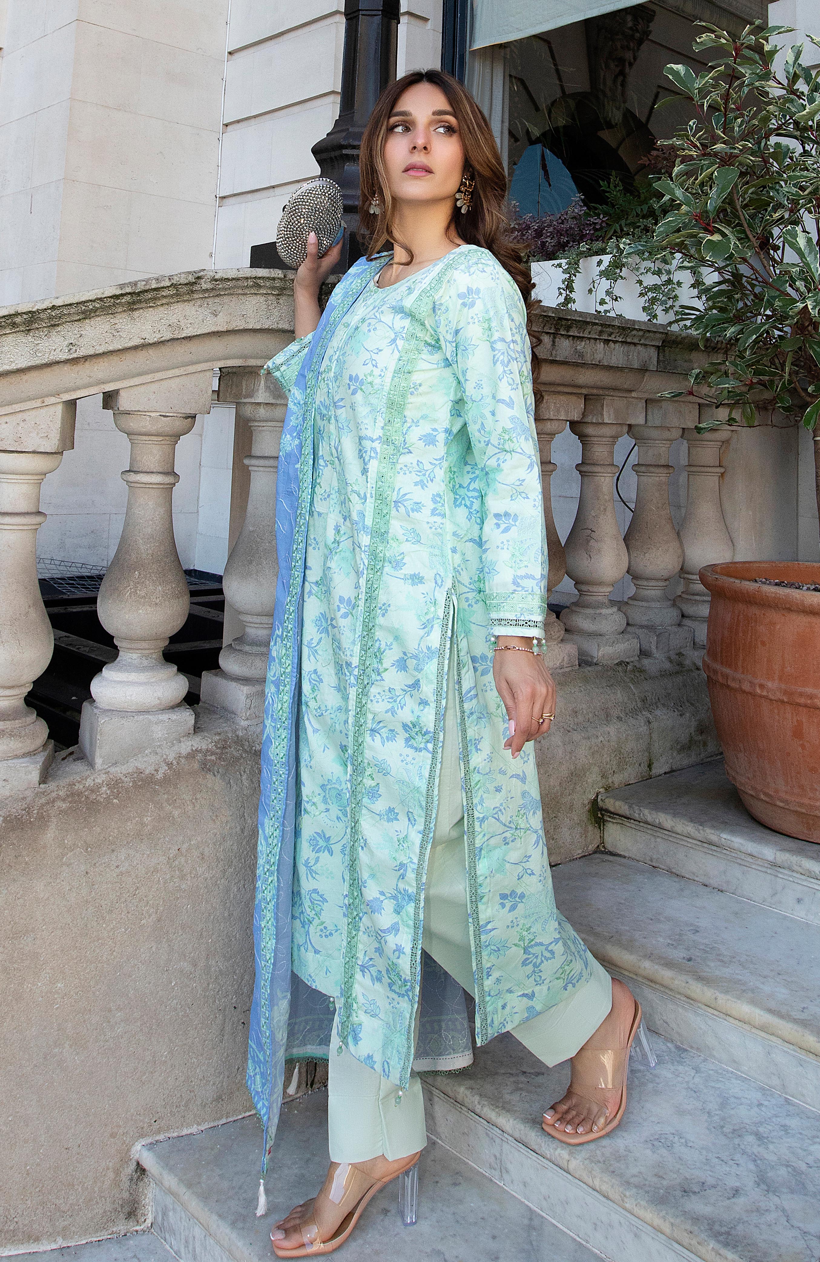 Al Zohaib Dhagakari Lawn – DKE-26-10 - Image 3