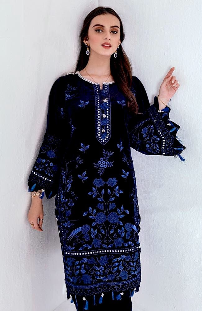 Al Zohaib Velveto Embroidered Velvet Shirt '21 – AZV-21-03 - Image 4