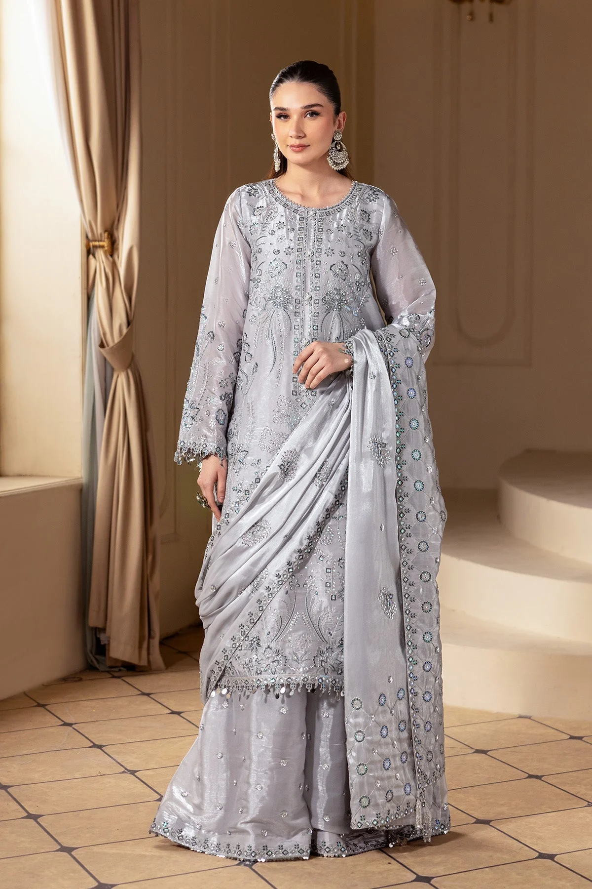 Alizeh Aaina Sheesha Silk Formals – AF-SS-2245-Safira - Image 4
