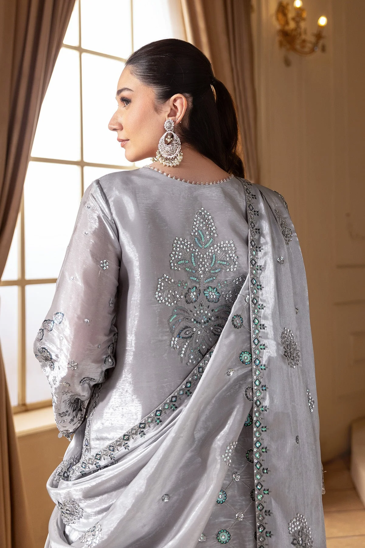 Alizeh Aaina Sheesha Silk Formals – AF-SS-2245-Safira - Image 6
