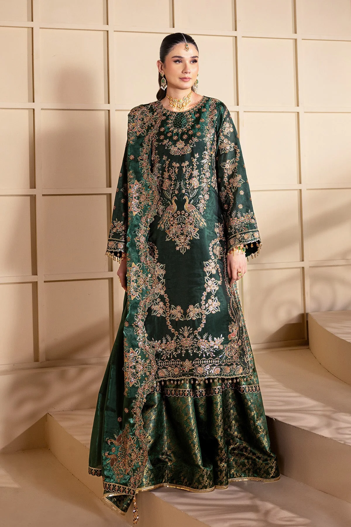 Alizeh Aaina Sheesha Silk Formals – AF-SS-2246-Gota - Image 3
