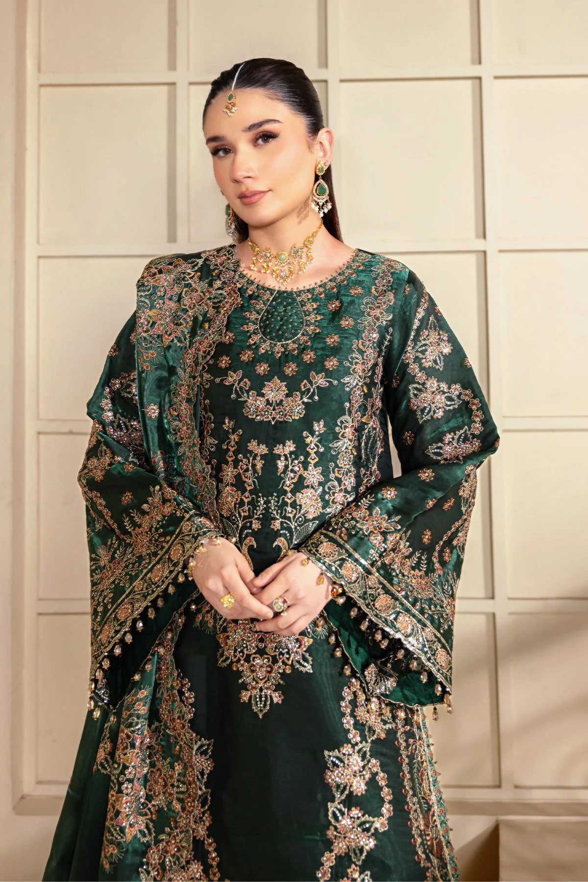 Alizeh Aaina Sheesha Silk Formals – AF-SS-2246-Gota - Image 7