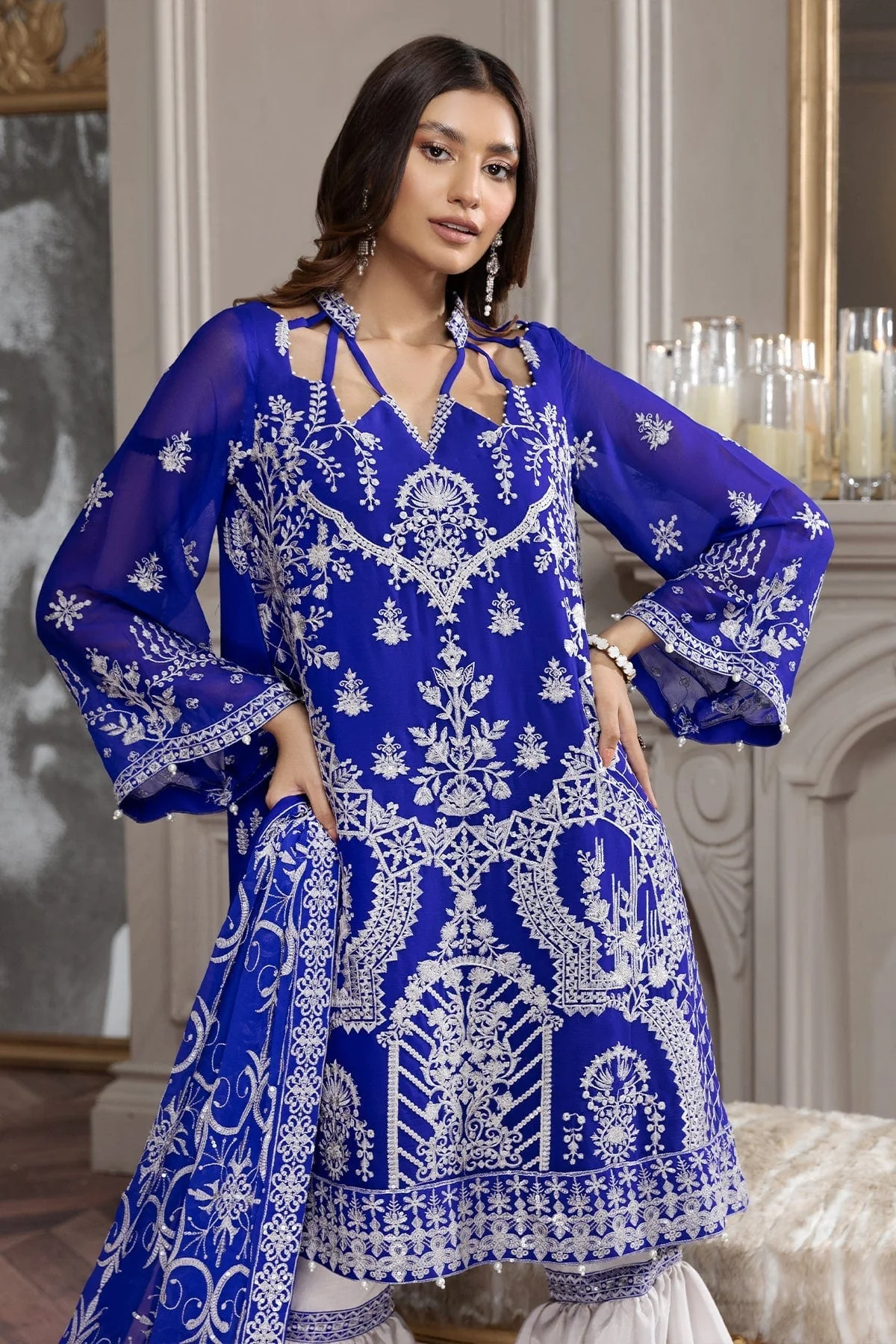 Alizeh Aqs-e-Dast Festive Chiffon Collection 2022 – Gulnaar - Image 10