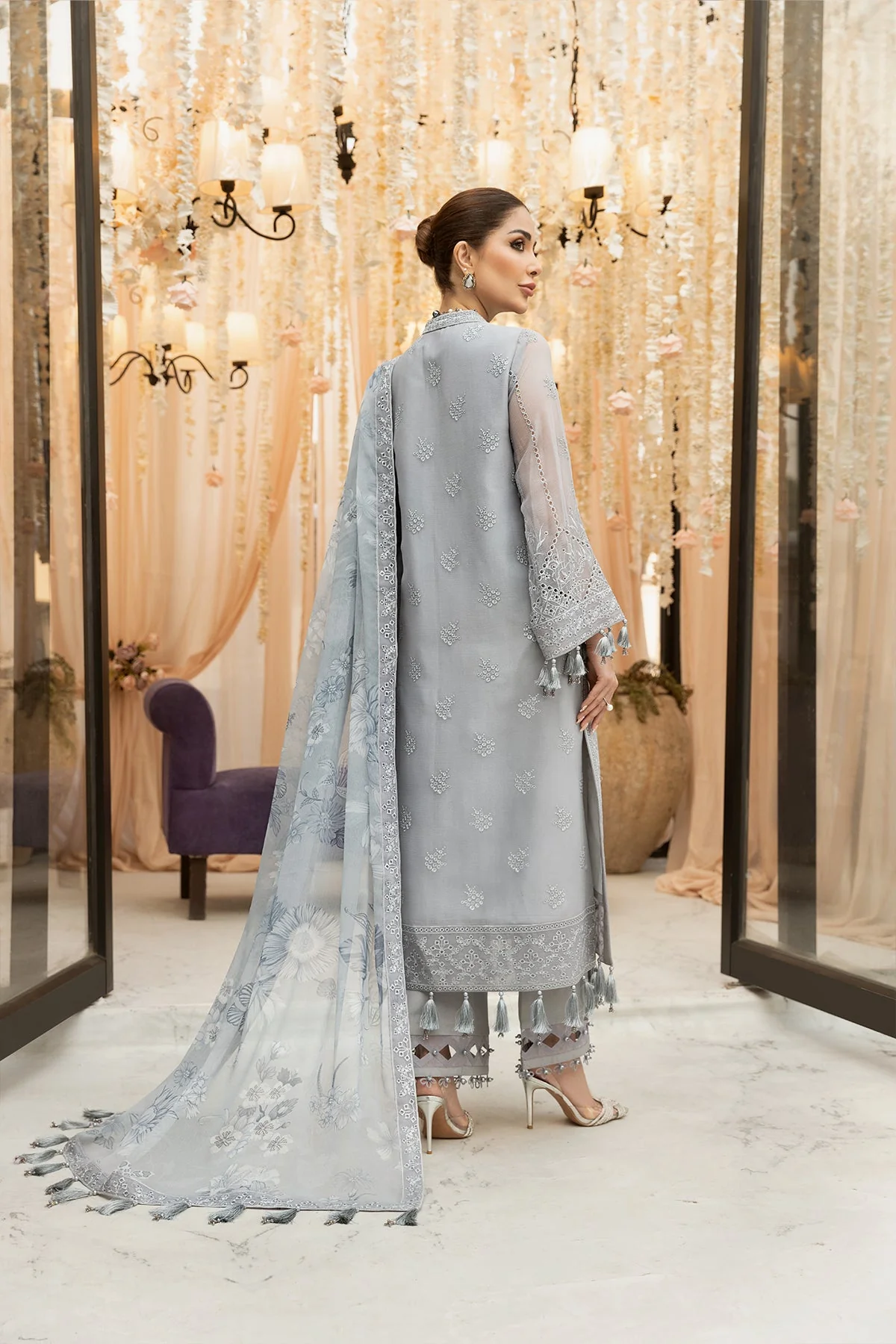 Alizeh Dhaagey Formal Collection – Grey - V01D01 - Image 4