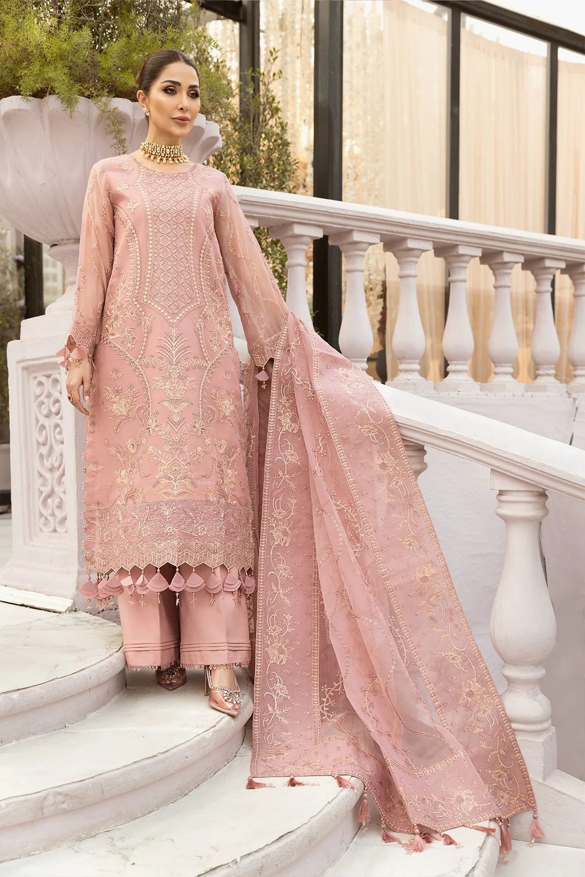 Alizeh Dhaagey Formal Collection  – Pink - V01D02 - Image 5