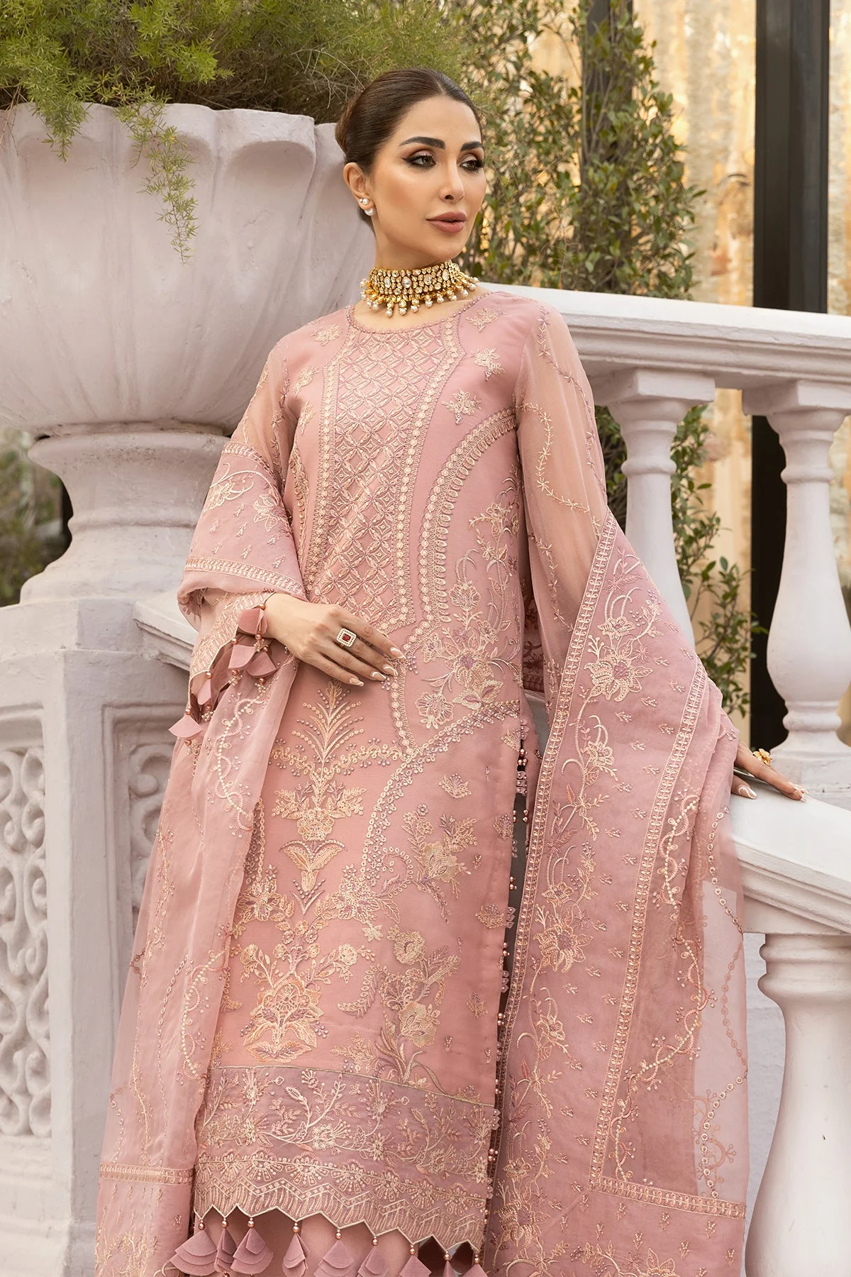 Alizeh Dhaagey Formal Collection  – Pink - V01D02 - Image 6