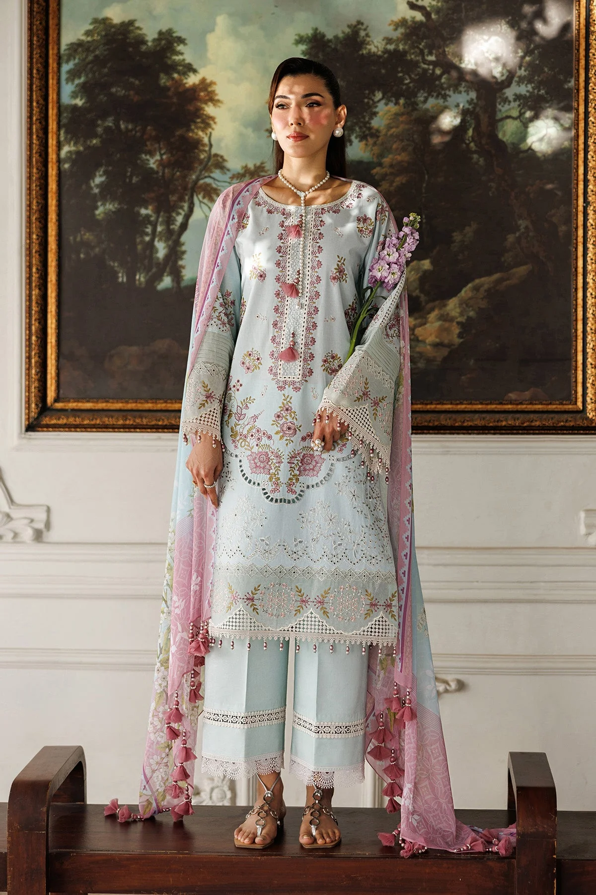 Alizeh Eid Festive Lawn – 7050-Sabrina - Image 7