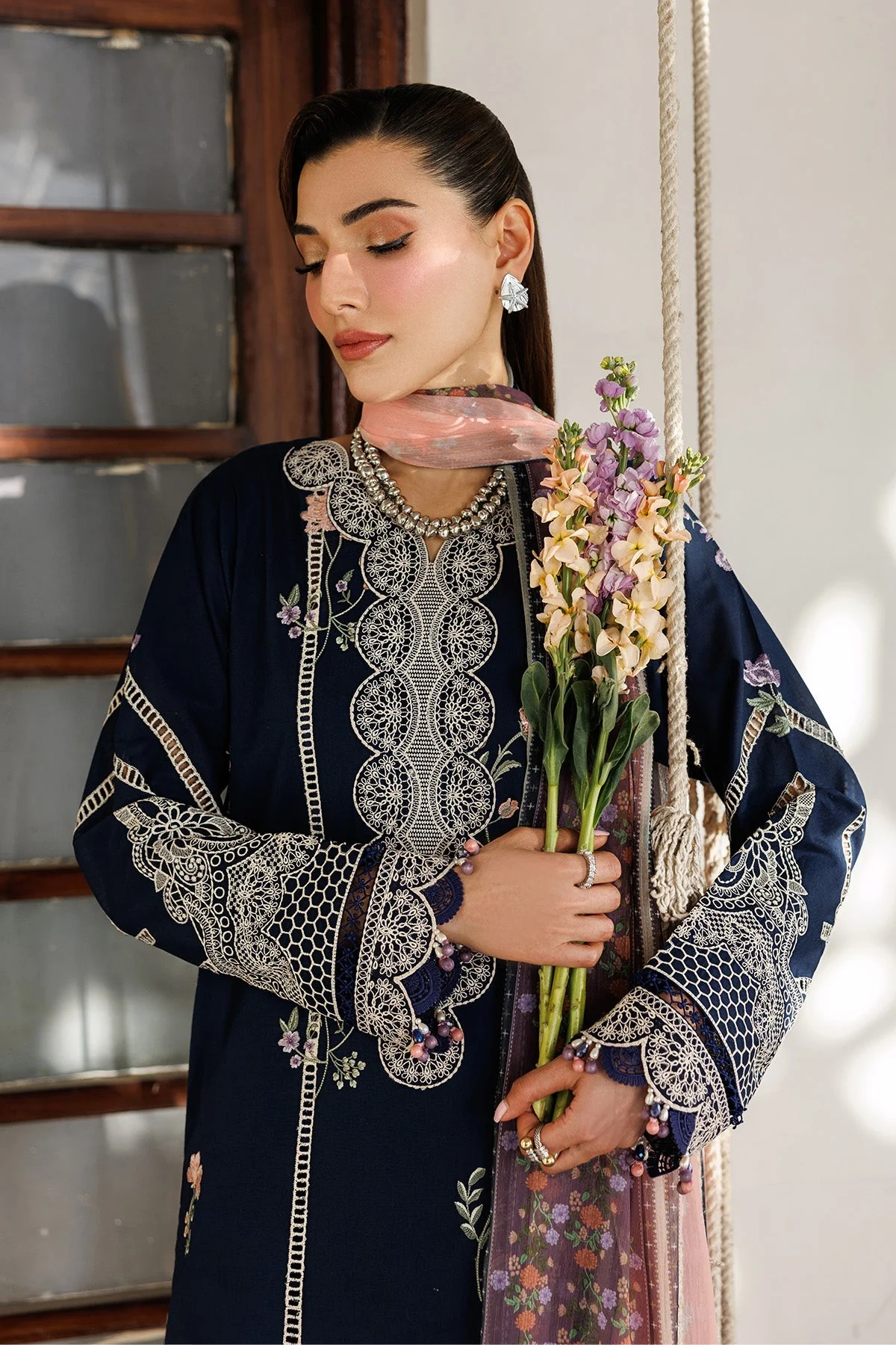 Alizeh Eid Festive Lawn – 7055-Carol - Image 9