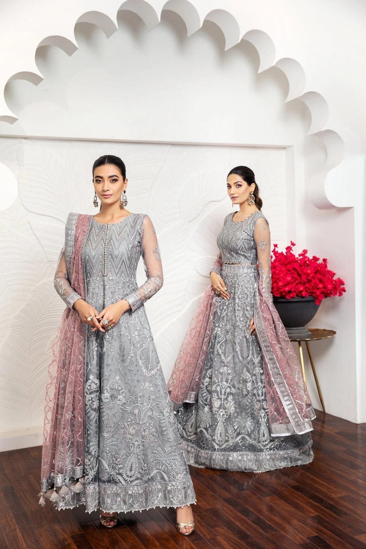 Alizeh Embroidered Chiffon Royale De Luxe Collection – Bella Rose - Image 2