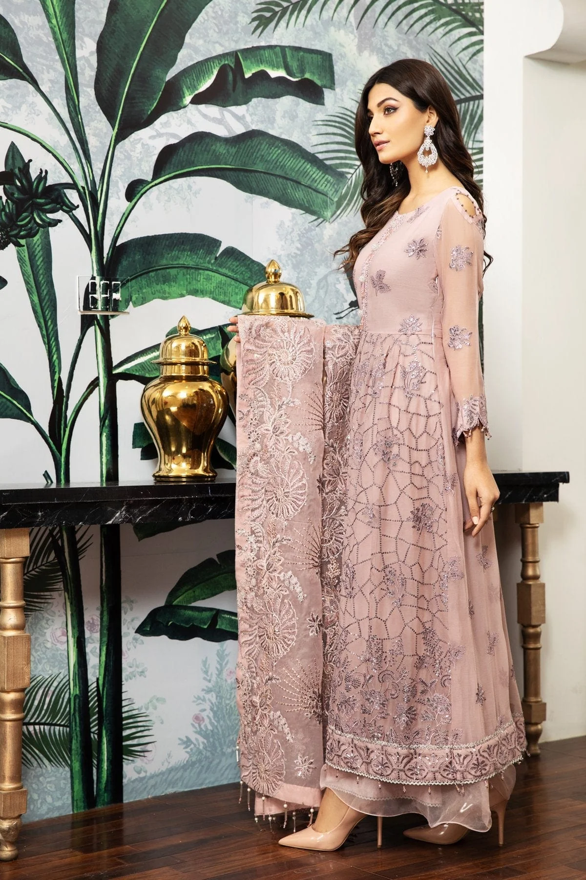 Alizeh Embroidered Chiffon Royale De Luxe Collection – Sirène - Image 6