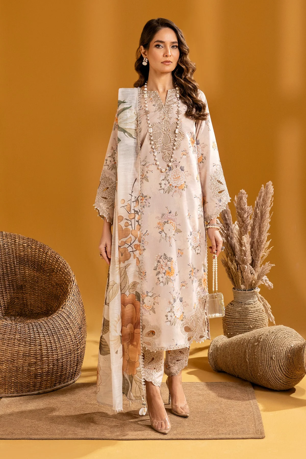 Alizeh Maahi Embroidered Print Lawn Collection – Hiza - Image 4