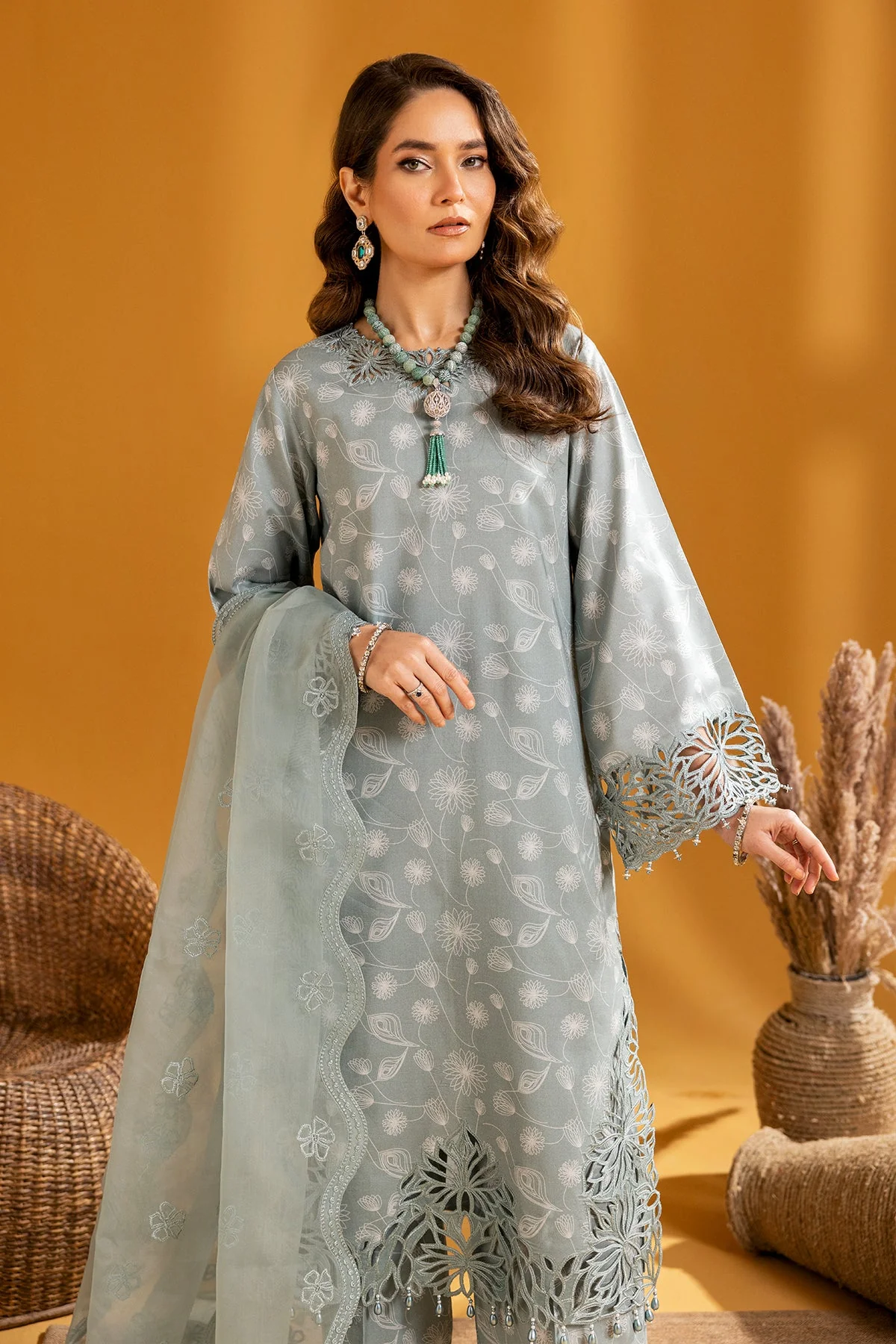 Alizeh Maahi Embroidered Print Lawn Collection – Nyra - Image 8
