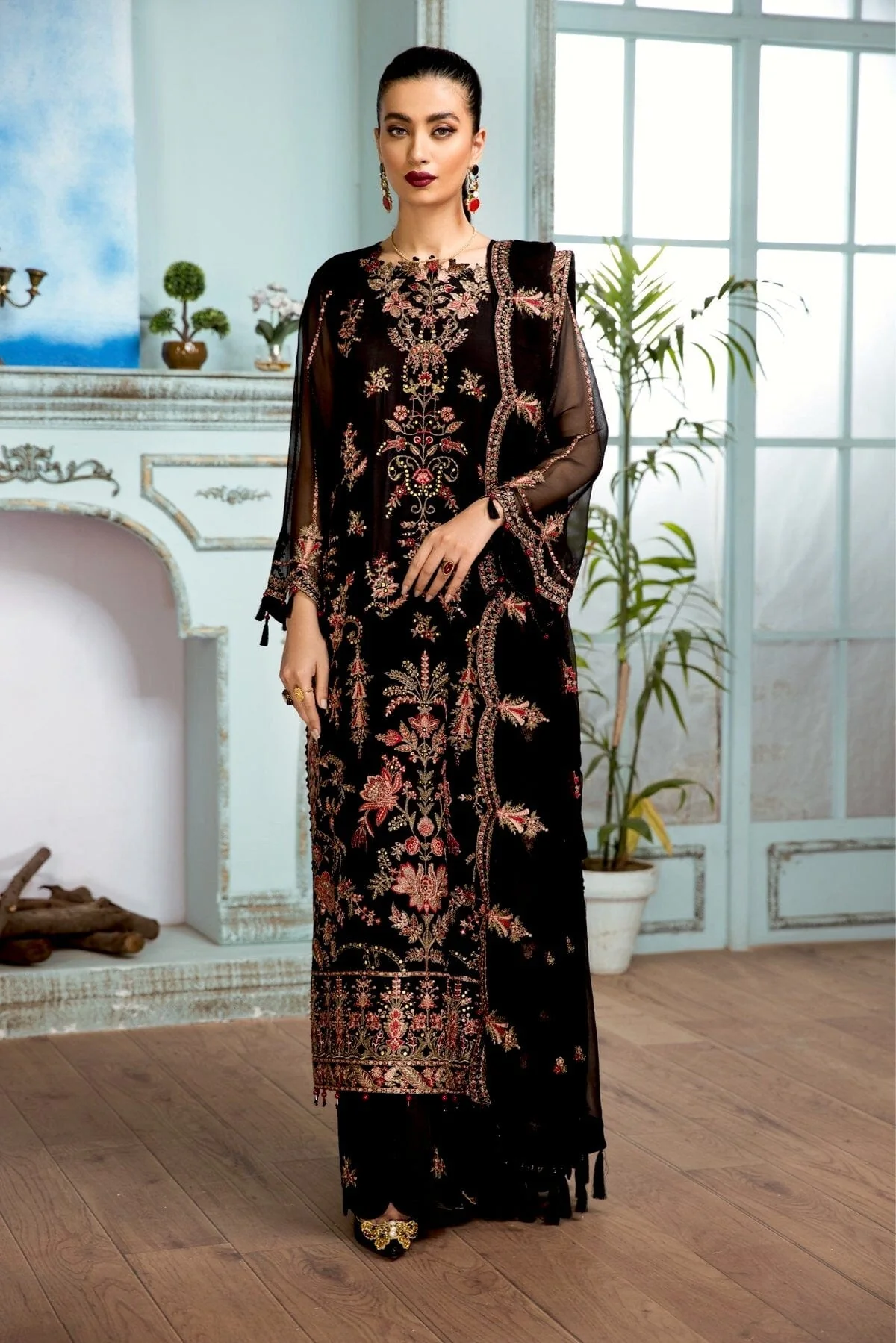 Alizeh Mah-e-Ru Festive Embroidered Chiffon Collection '21 – Shaysar - Image 8
