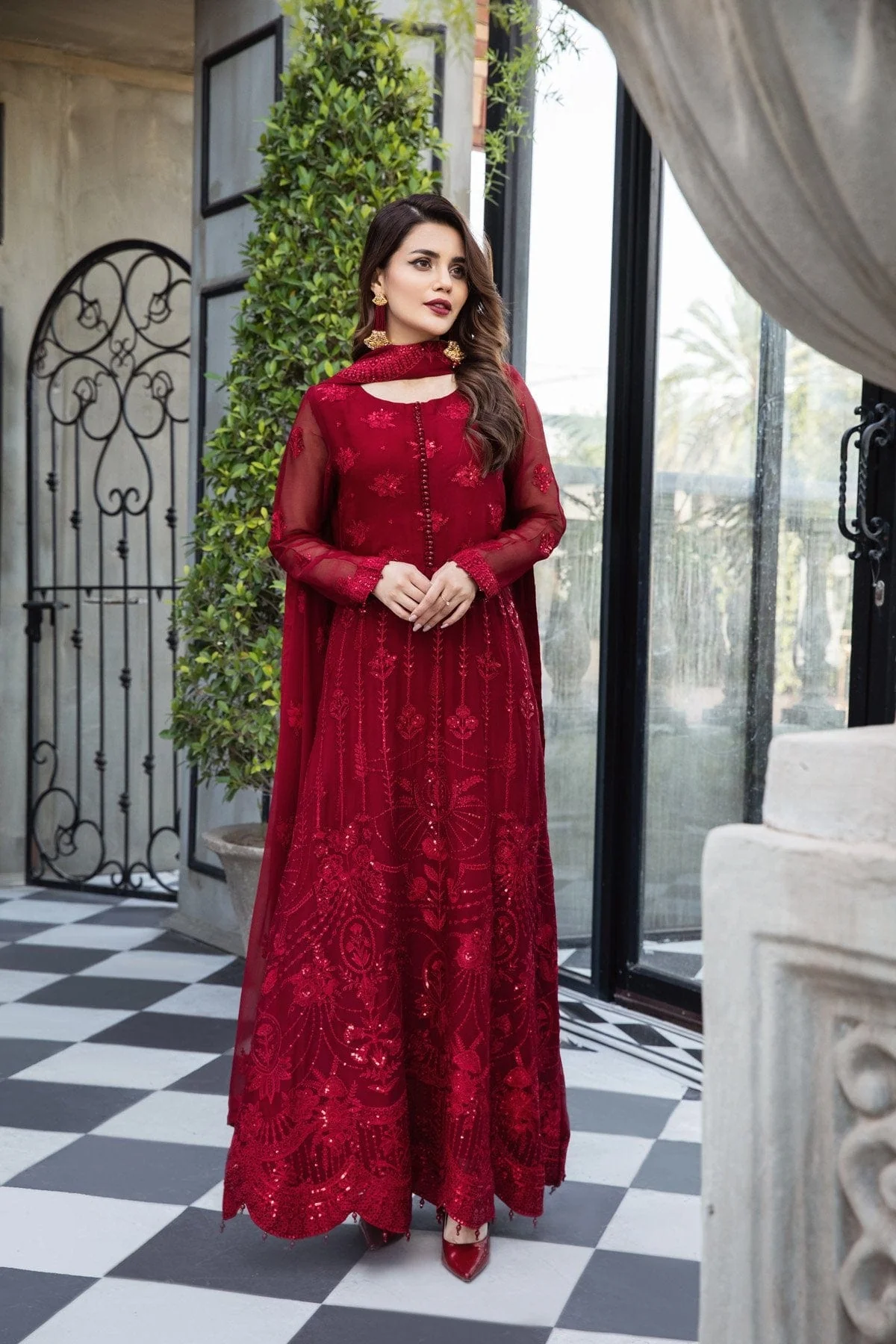 Alizeh Mahyar Embroidered Chiffon Festive Edition – Ruhé - Image 6