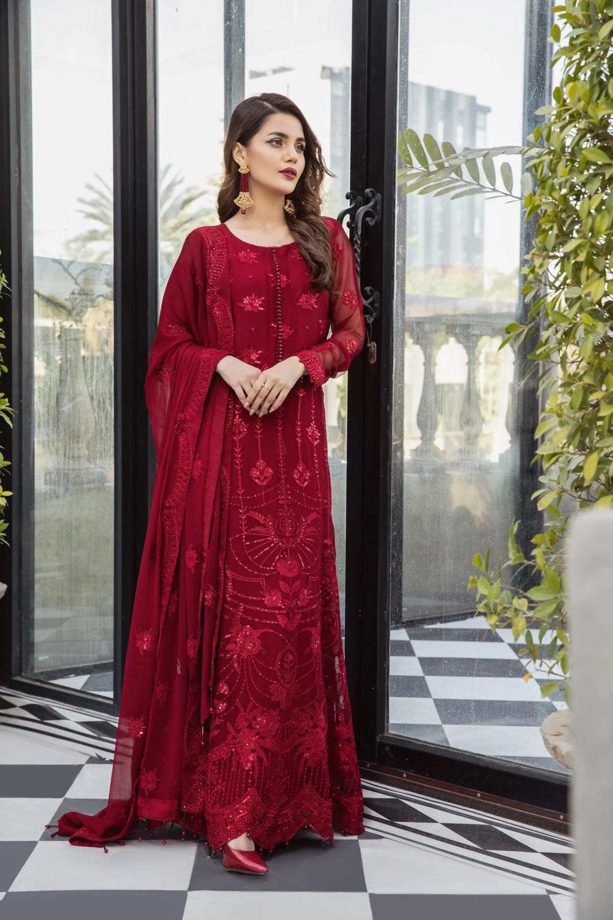 Alizeh Mahyar Embroidered Chiffon Festive Edition – Ruhé - Image 7