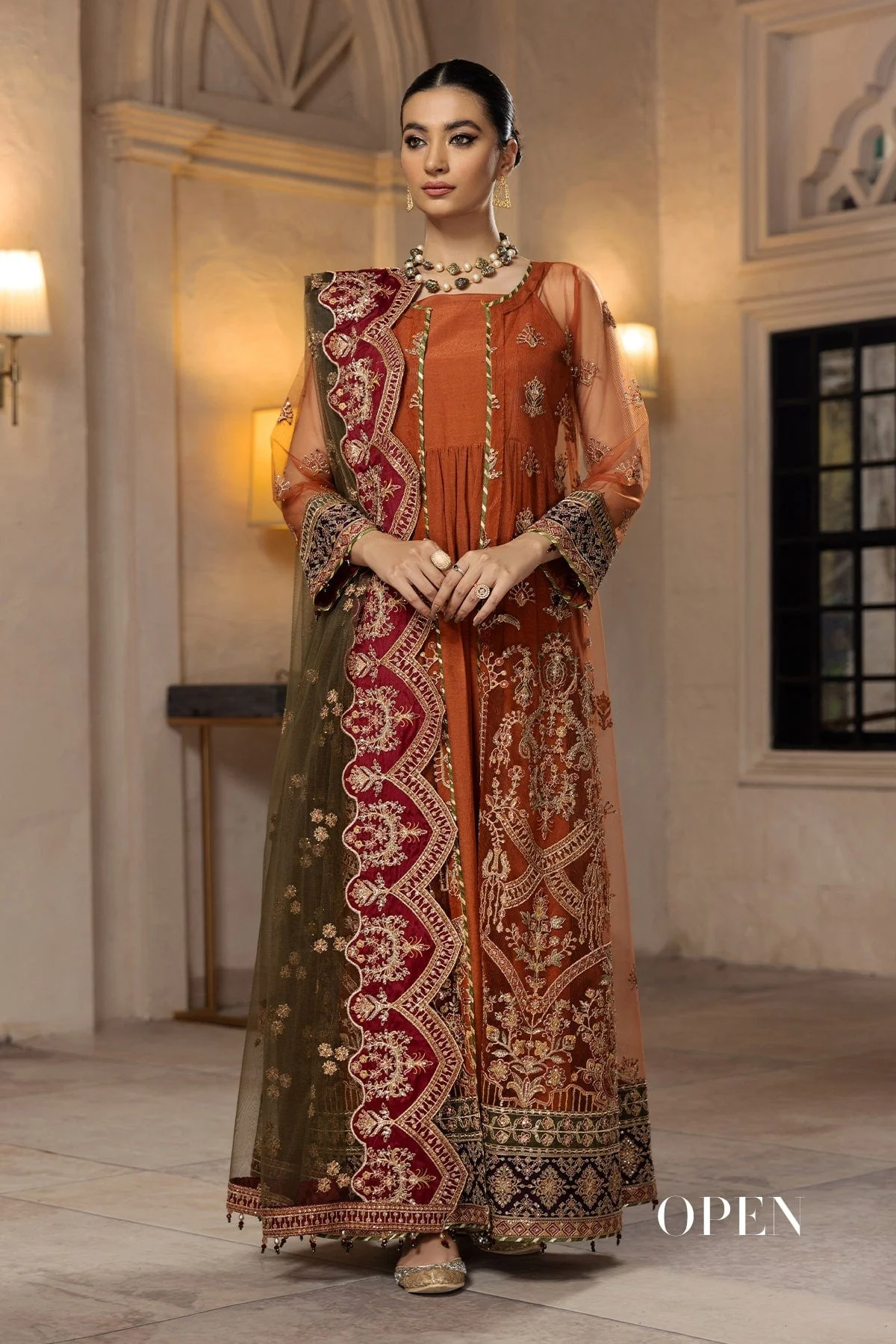 Alizeh Muhtesem Embroidered Festive Chiffon Collection 2022 – Makbule - Image 4