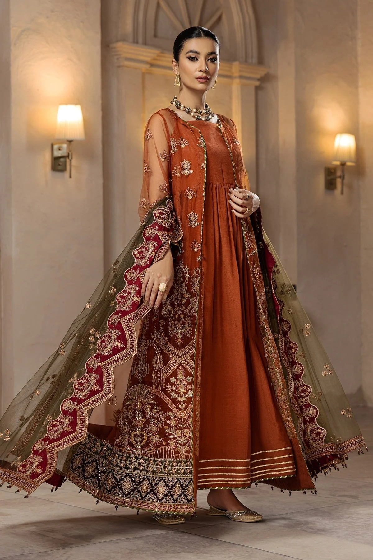 Alizeh Muhtesem Embroidered Festive Chiffon Collection 2022 – Makbule - Image 6