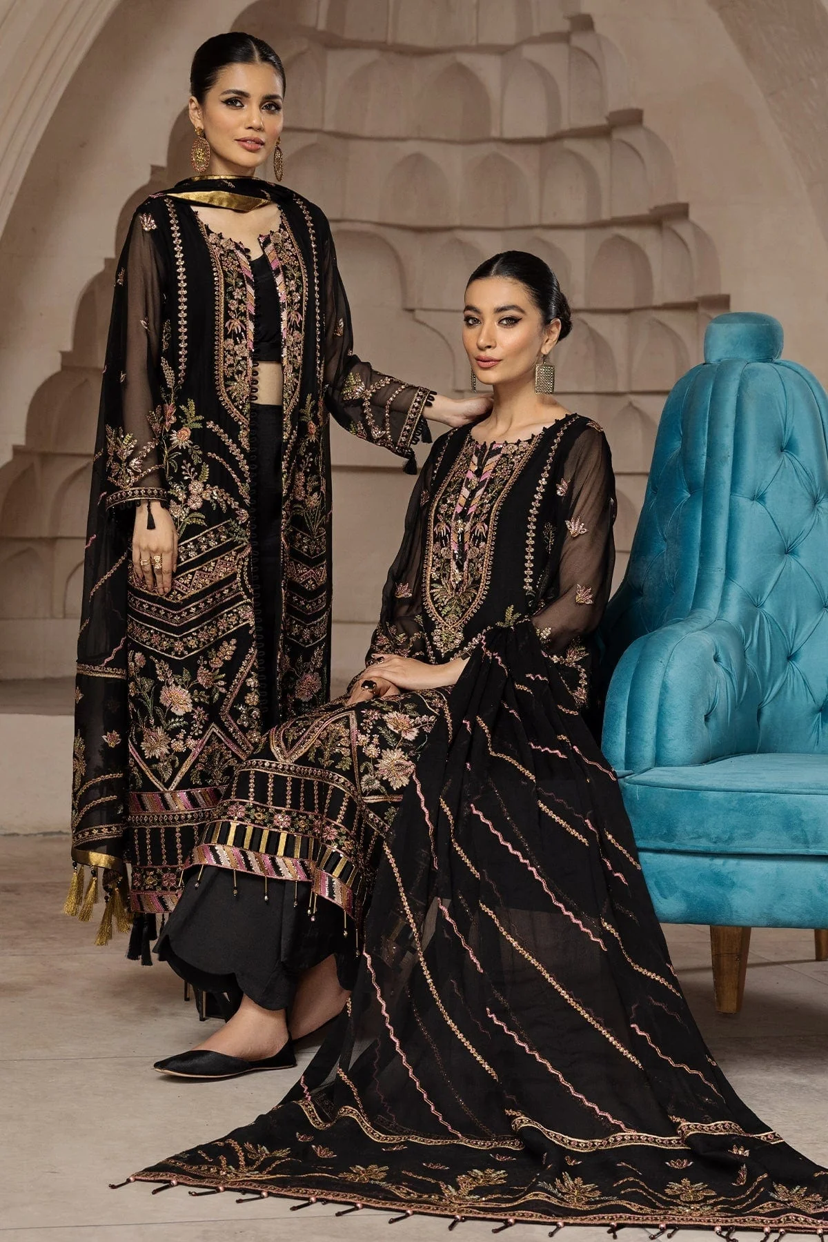 Alizeh Muhtesem Embroidered Festive Chiffon Collection 2022 – Muberra - Image 2